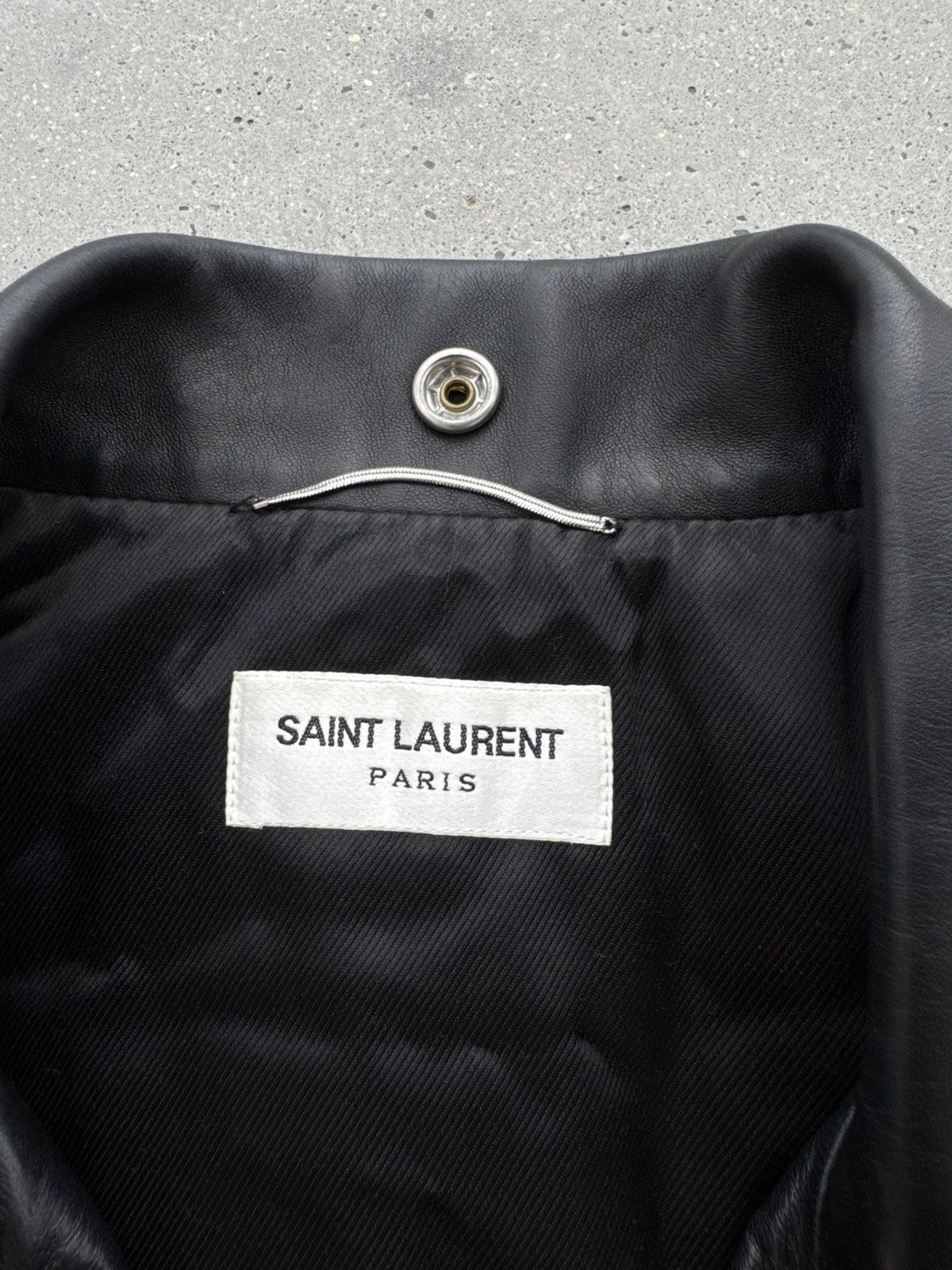 Saint Laurent Paris Saint Laurent Paris Leather Bike Jacket rock style Priest Size US L / EU 52-54 / 3 - 3 Thumbnail
