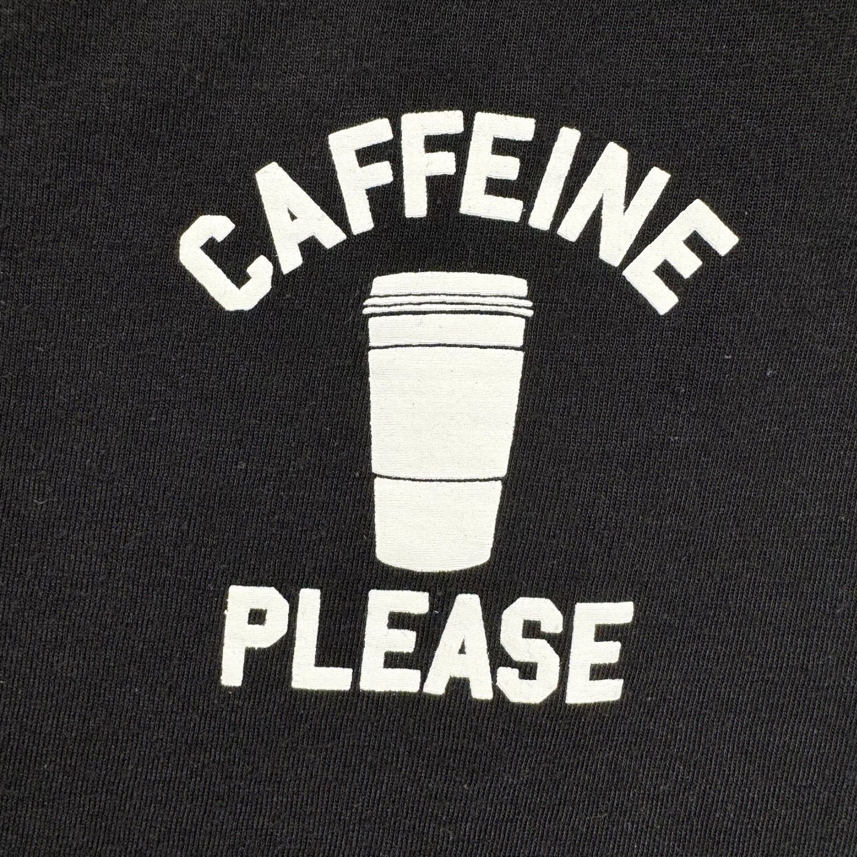 Vintage Coffee Shirt Small Black Ringer T Shirt Please Funny Cute Women Size S / US 4 / IT 40 - 2 Thumbnail