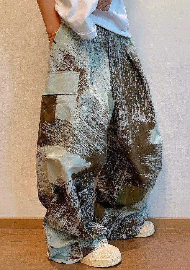 Japanese Brand × Vintage Outdoor retro punk paint-splattered cargo pants Size US 34 / EU 50 - 2 Thumbnail