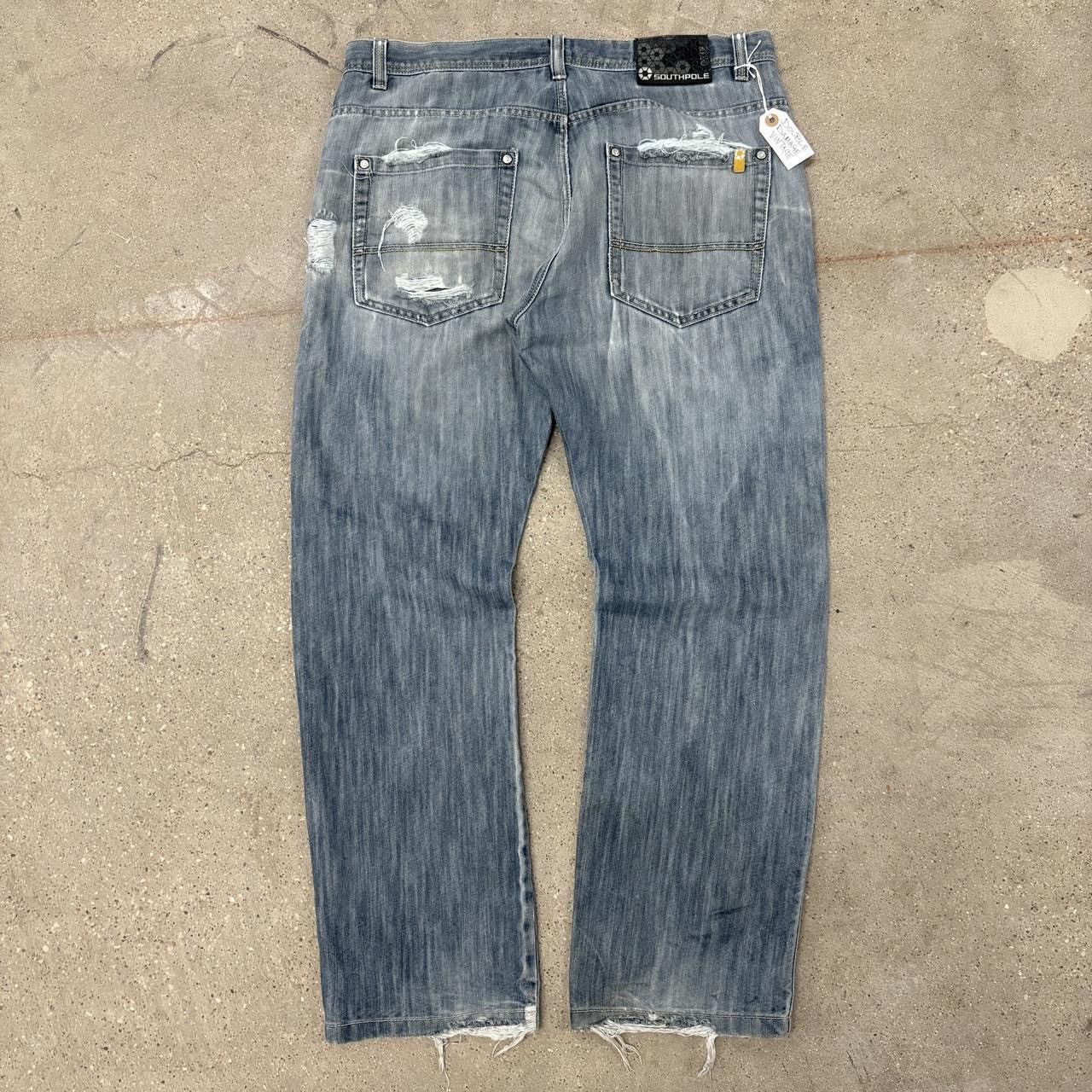 Southpole Y2K 2000s SouthPole Faded & Distressed Yellow Tab Jeans Size US 38 / EU 54 - 2 Thumbnail