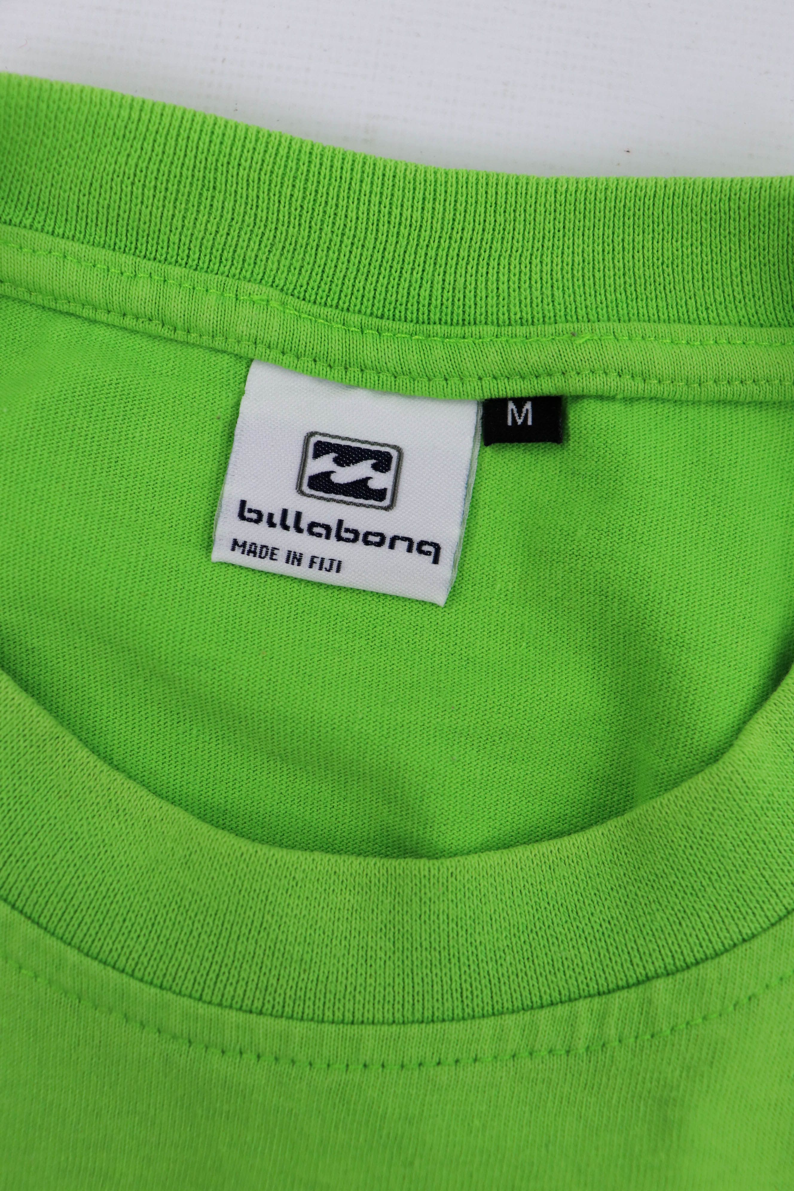 Billabong Billabong 00s Vintage Made in Fiji Neon Green Cotton T-shirt Size US M / EU 48-50 / 2 - 11 Thumbnail