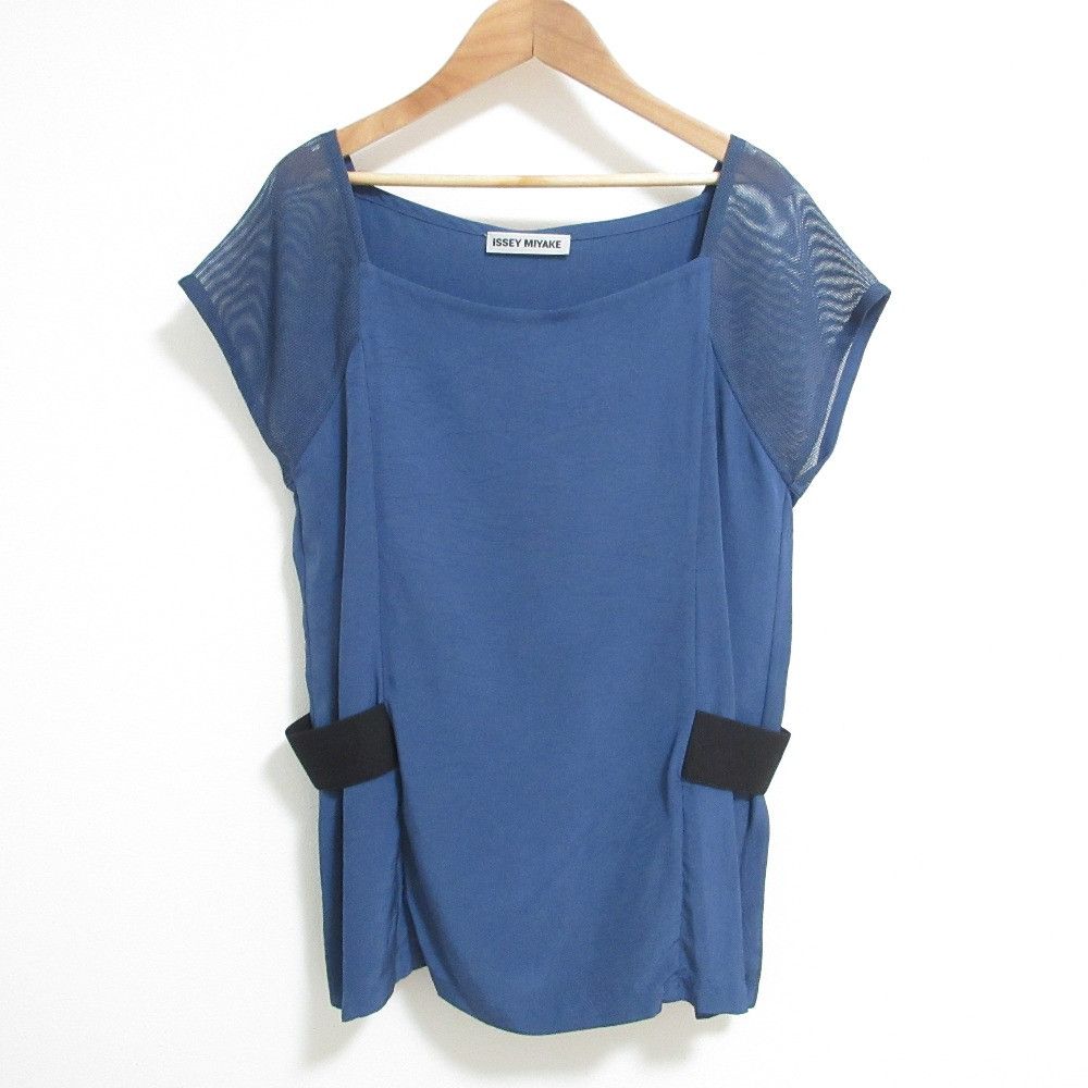 Issey Miyake Issey Miyake ISSEY MIYAKE Mesh Shoulder Short Sleeve Square Neck Top Others Tops DUTY FREE for USA Size ONE SIZE - 1 Thumbnail