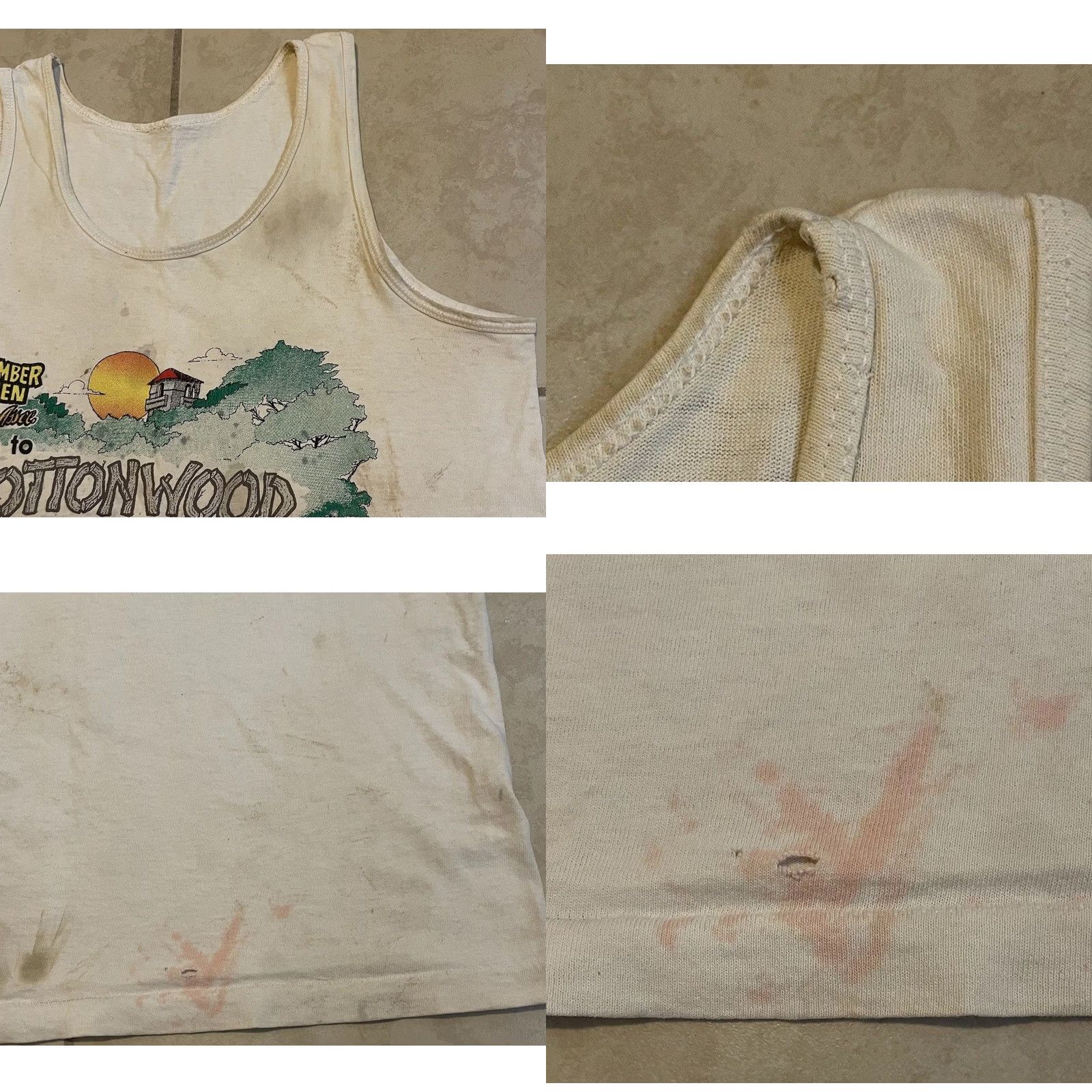 Vintage VINTAGE 80s Arizona Hot Rod Thrashed Faded Distressed Tank Top S White, Single Stitch, Men, T-Shirt, Sleeveless, Small, Cars, Biker, Punk, Grunge Size US S / EU 44-46 / 1 - 8 Thumbnail