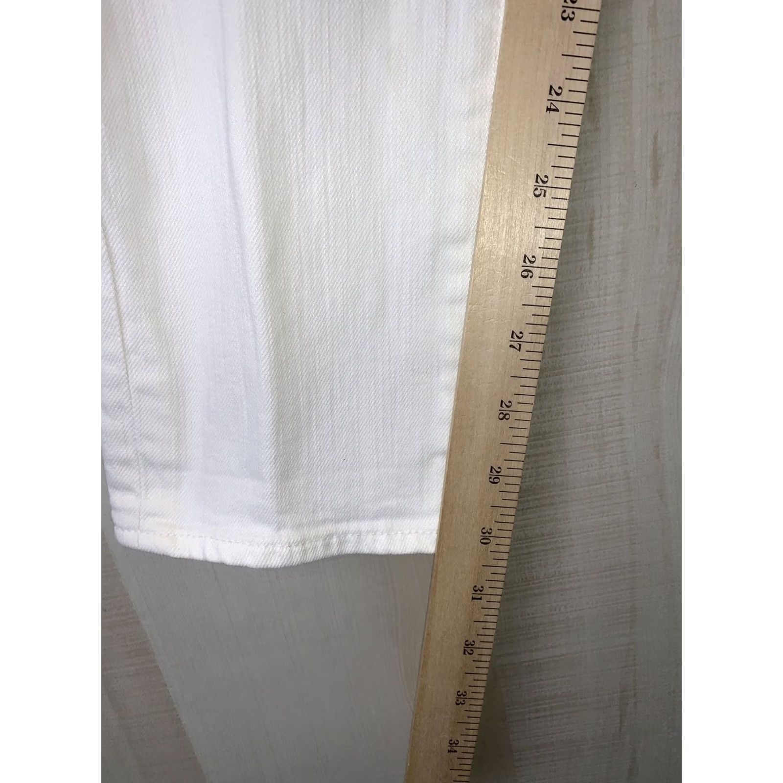 Denime AG Adriano Goldschmied The Stilt Cigarette Leg Jeans Womens 28 White Stretch Denim Regular Size 28" / US 6 / IT 42 - 5 Thumbnail