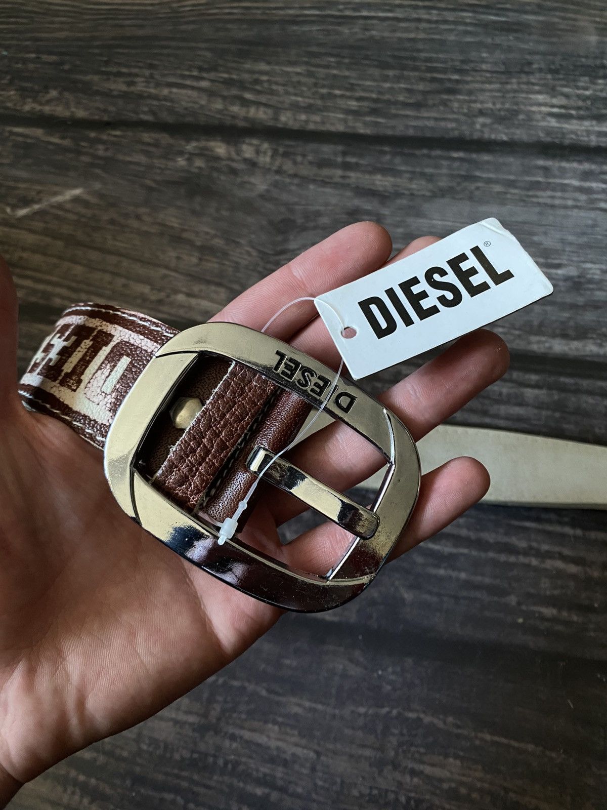 Diesel y2k Diesel Leather Monogram Buckle Belt Size ONE SIZE - 6 Thumbnail