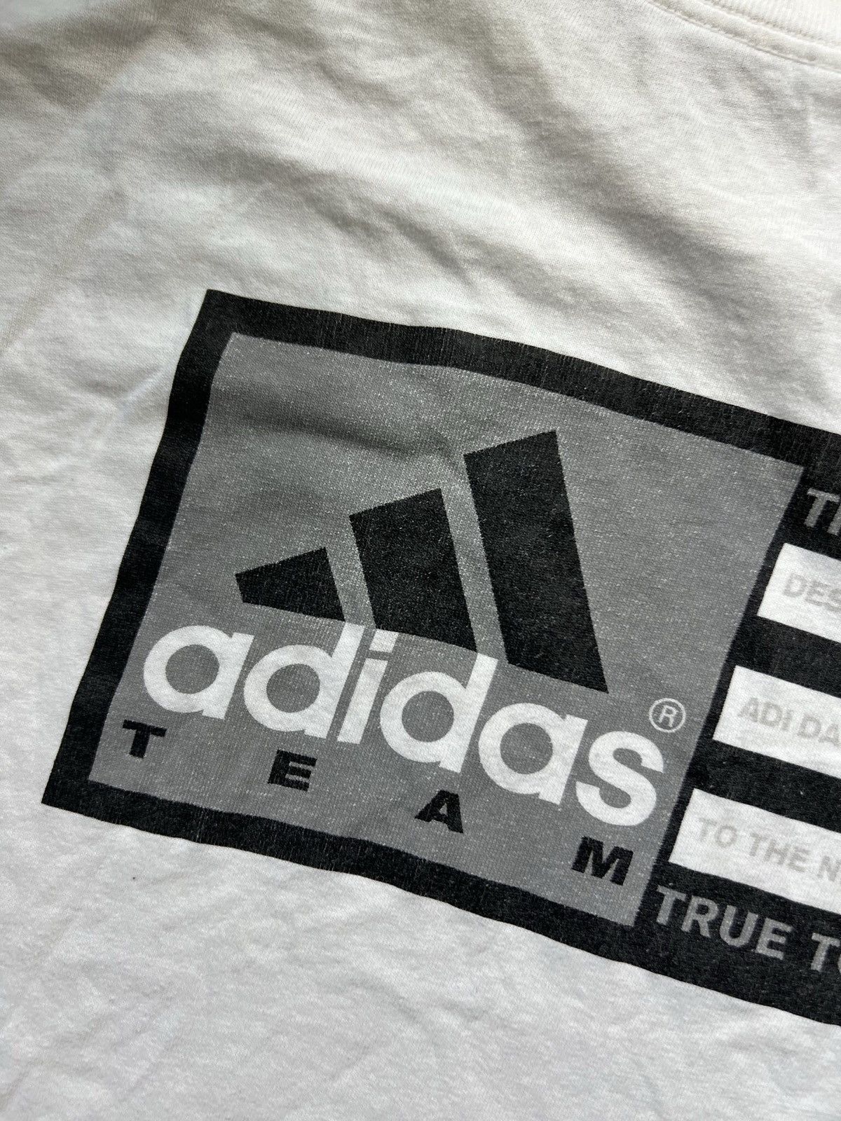Adidas × Vintage 🕊️ 90’s ADIDAS TEAM RETRO Y2K BIG BACK LOGO TEE Size US M / EU 48-50 / 2 - 5 Thumbnail