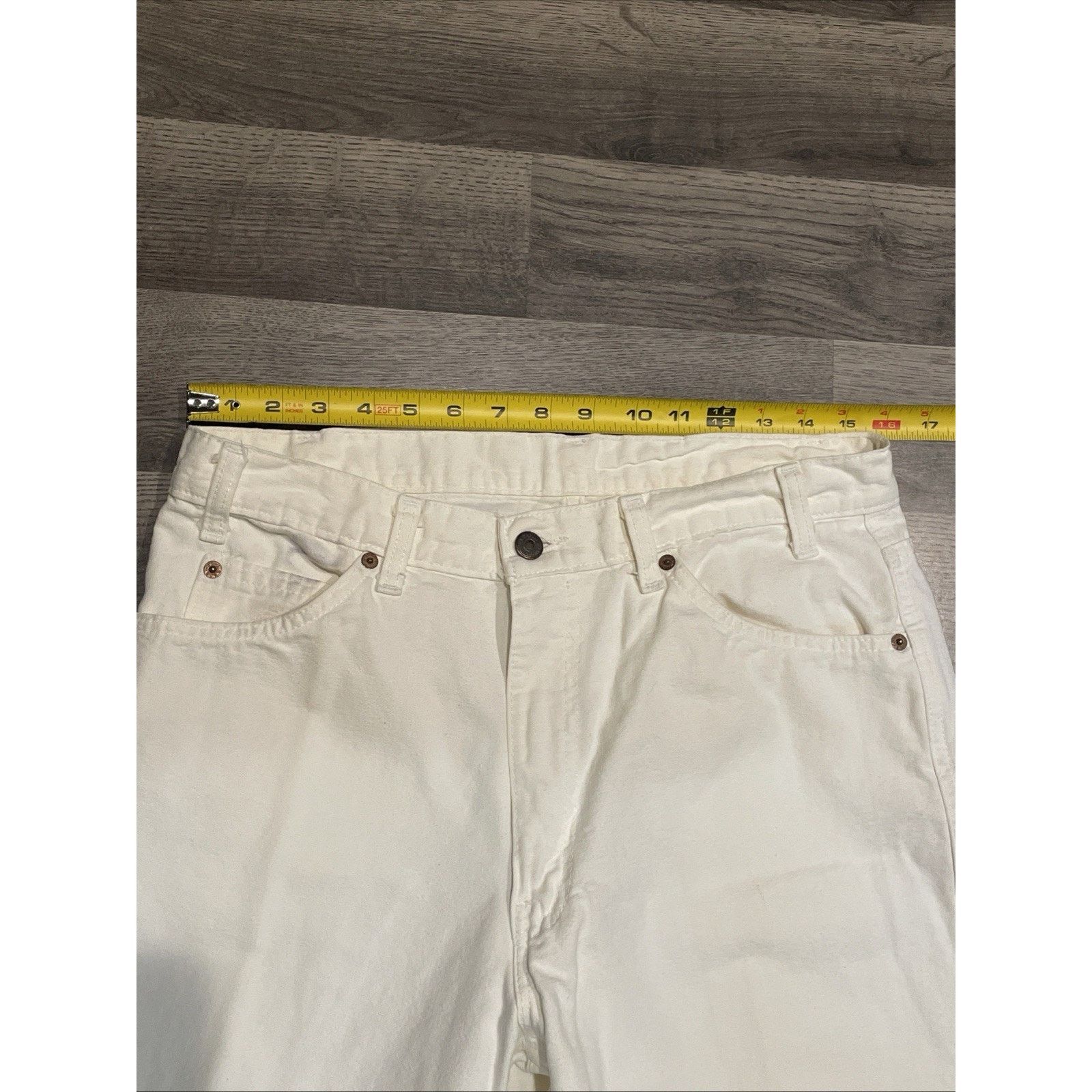 Levi's Vintage 1960s White W/White Tab Levi Strauss Jeans 34x32 Size US 34 / EU 50 - 7 Thumbnail