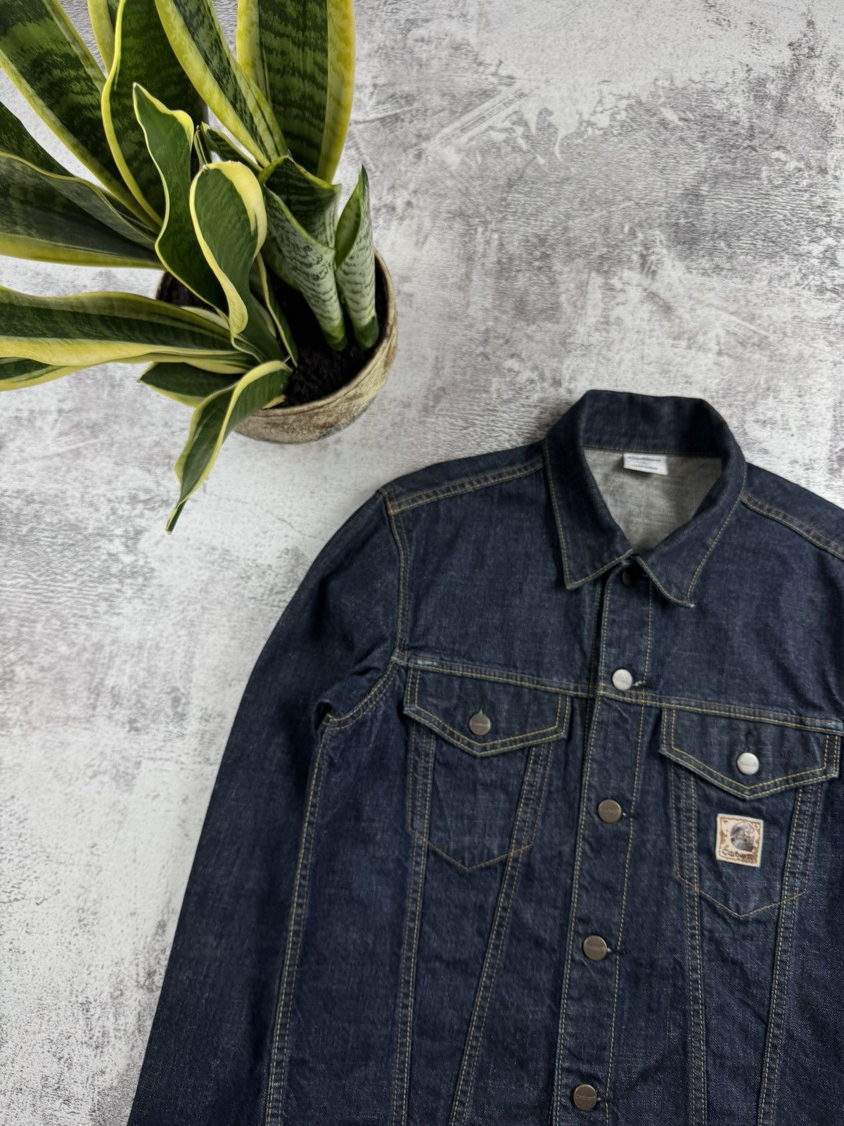 Carhartt Carhartt Denim Indigo USA Y2K Button Cotton Women’s Large Blazer Coat Jacket Size L / US 10 / IT 46 - 6 Thumbnail