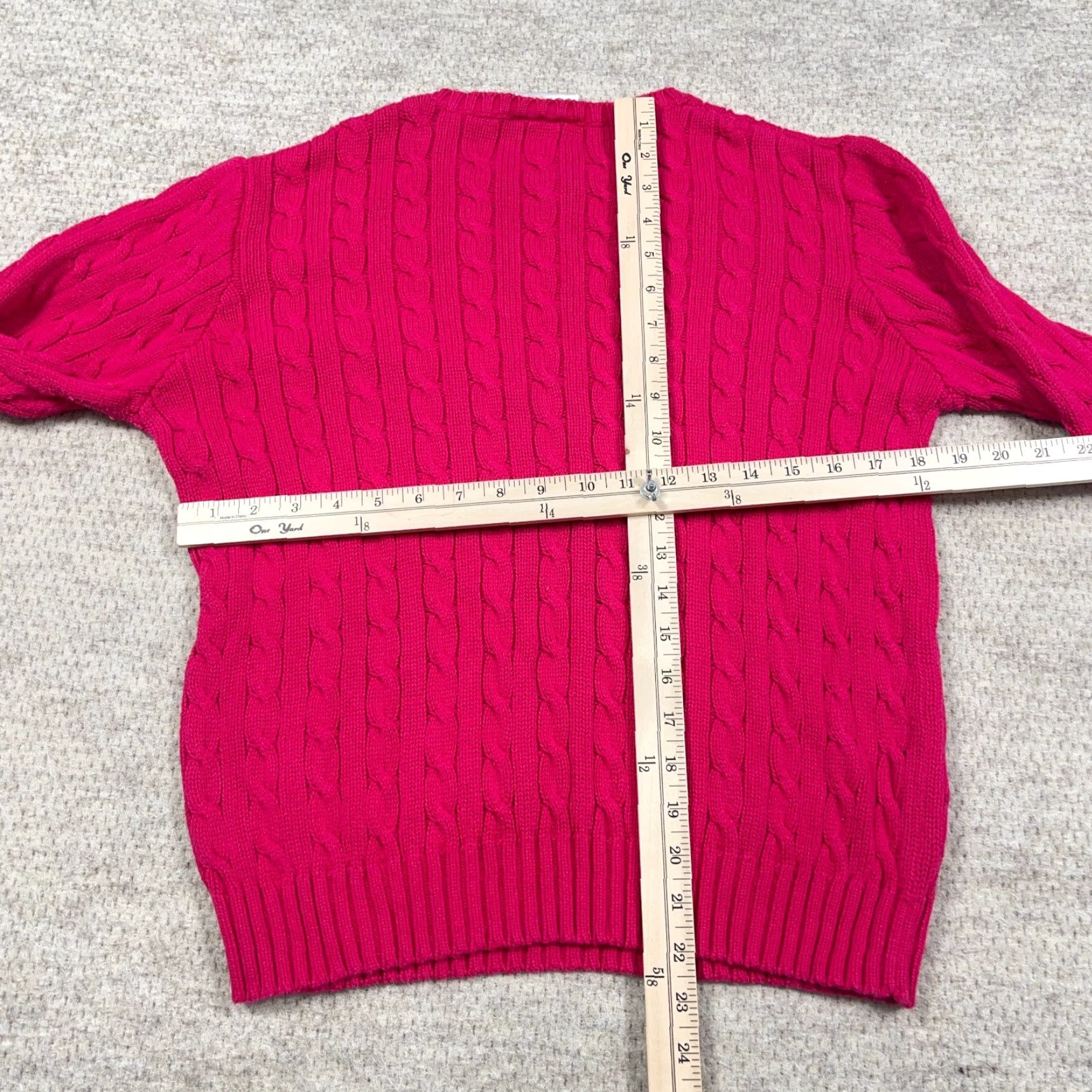 Disney Disney Women Pink Cable-Knit Pullover Sweater Mickey Mouse Walt World Crew Neck L Size L / US 10 / IT 46 - 7 Thumbnail