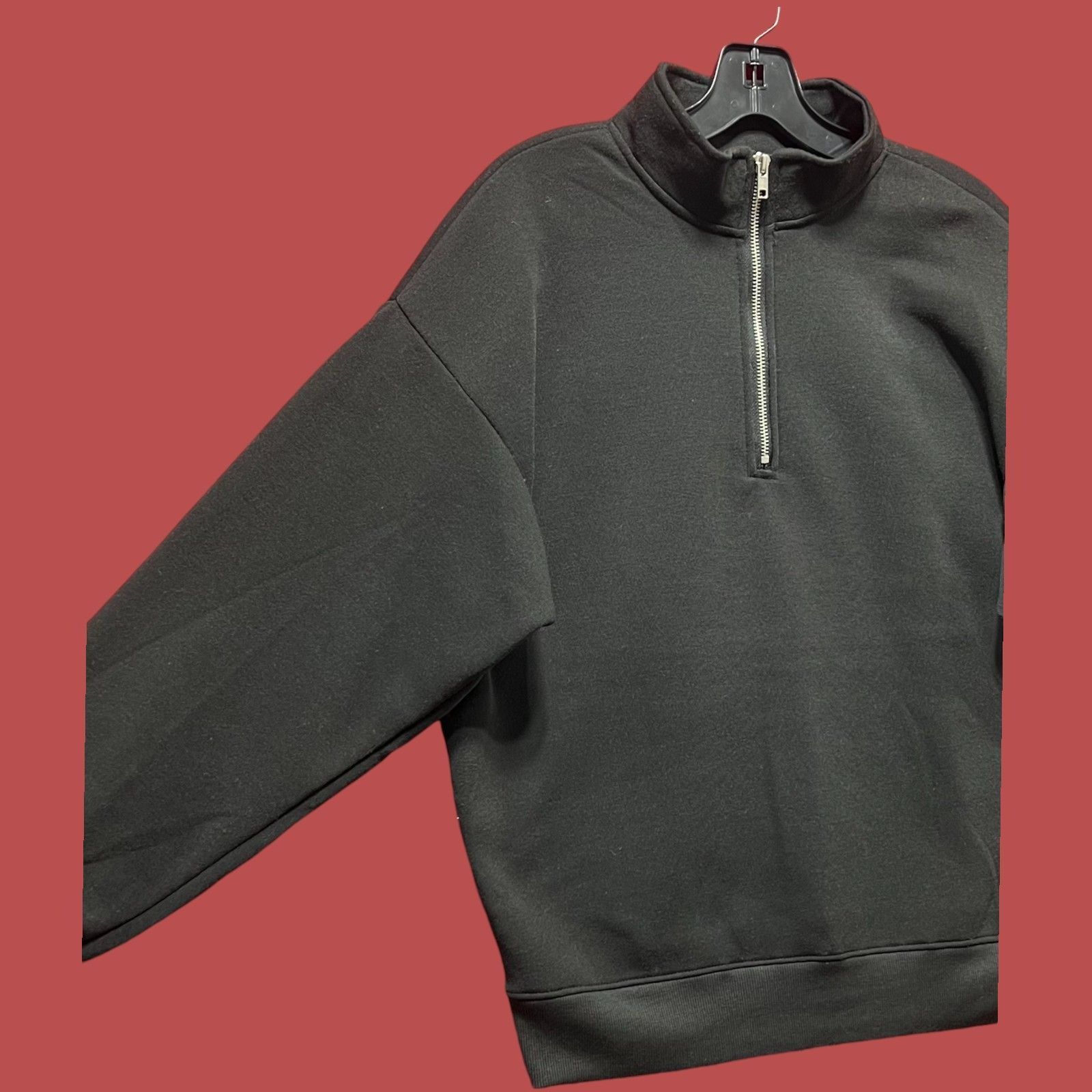 Other Love Streak - Unisex Long Sleeve Half Zip Sweatshirt - Black Size S / US 4 / IT 40 - 12 Thumbnail