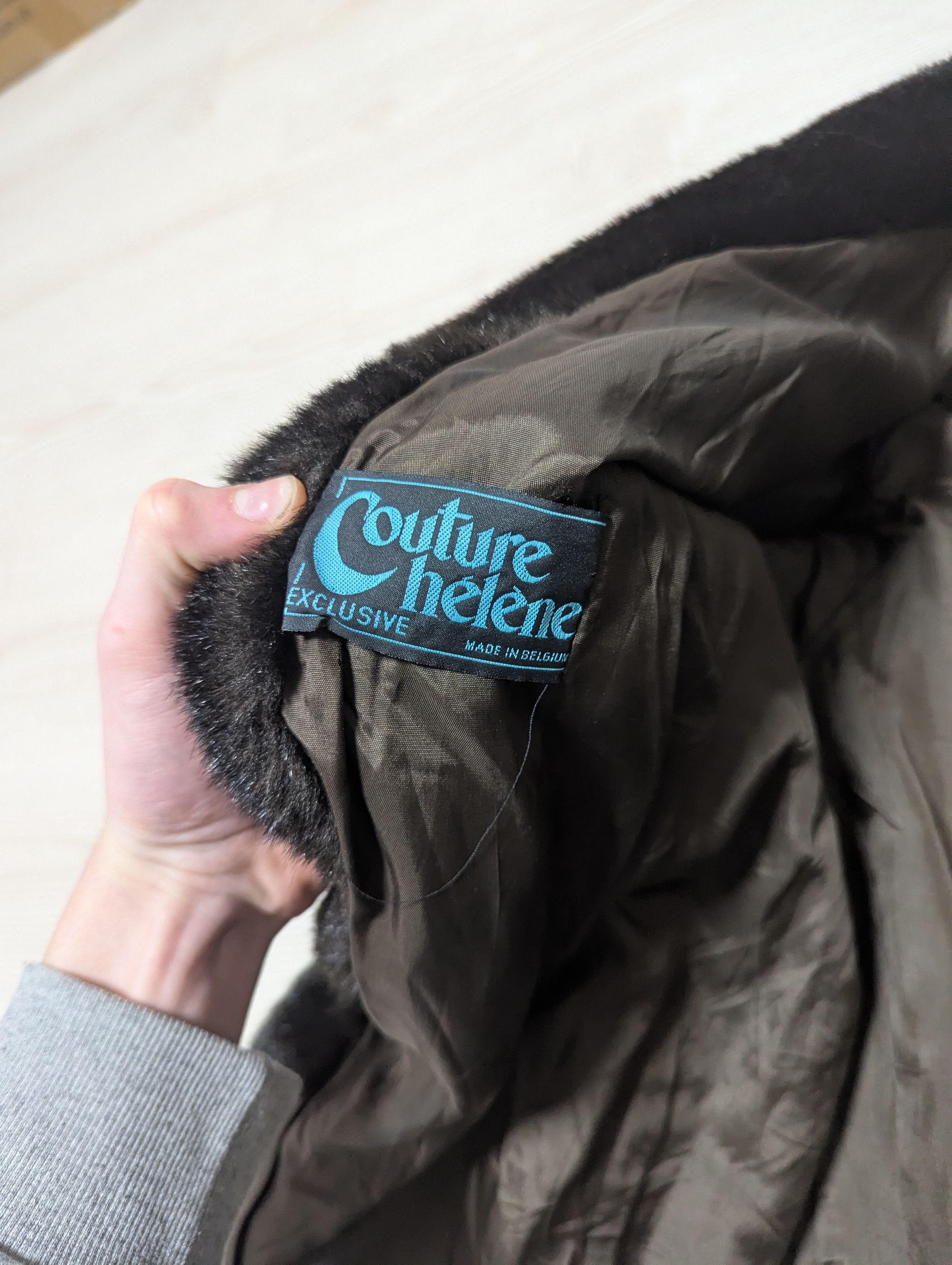 Vintage Vintage Couture Helene Faux Fur Coat Brown Belgium Made Size L / US 10 / IT 46 - 4 Thumbnail