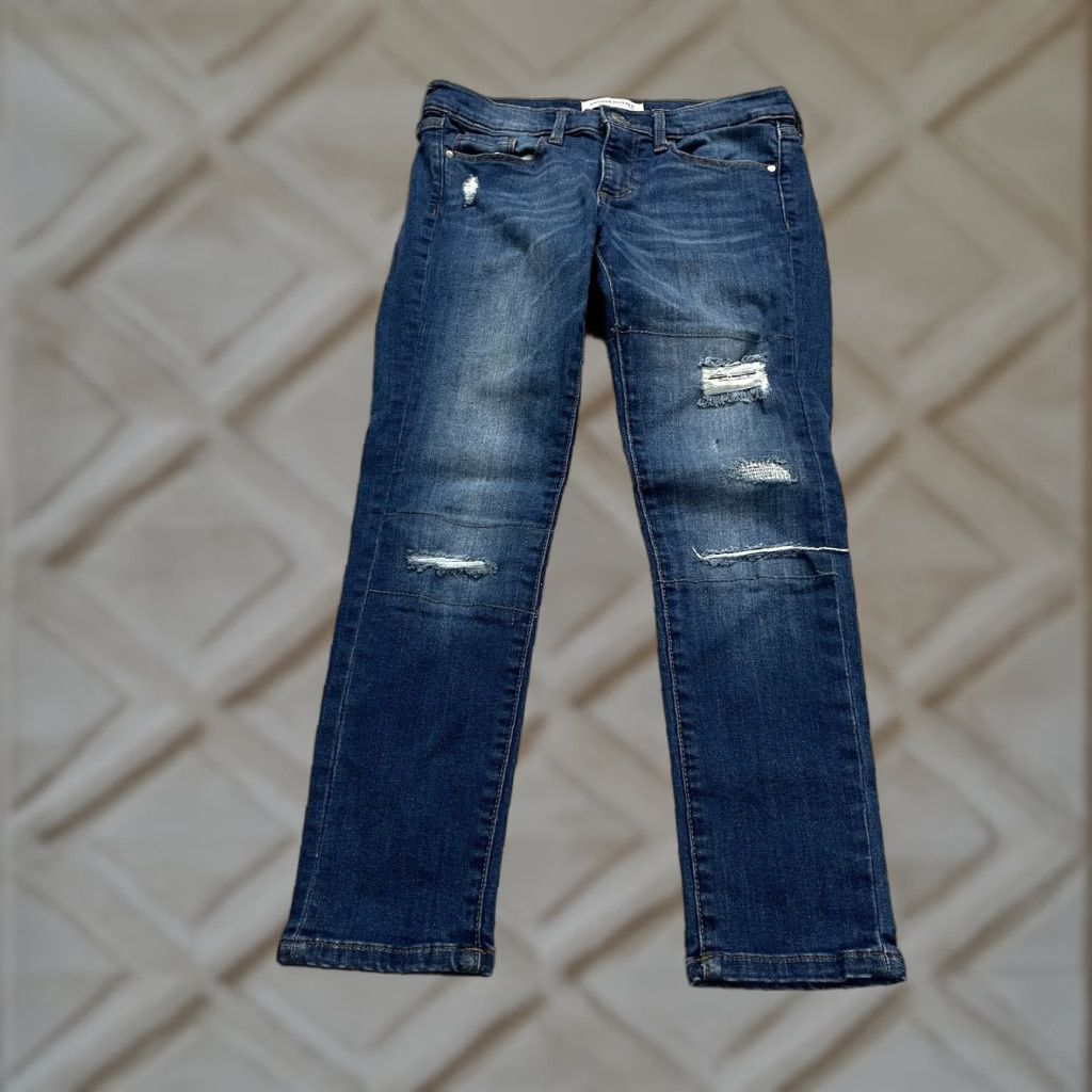Banana Republic Banana Republic Skinny Ankle Jeans Women 26P Distressed Mid Rise Dark Wash 28x25 Size 26" / US 2 / IT 38 - 1 Thumbnail