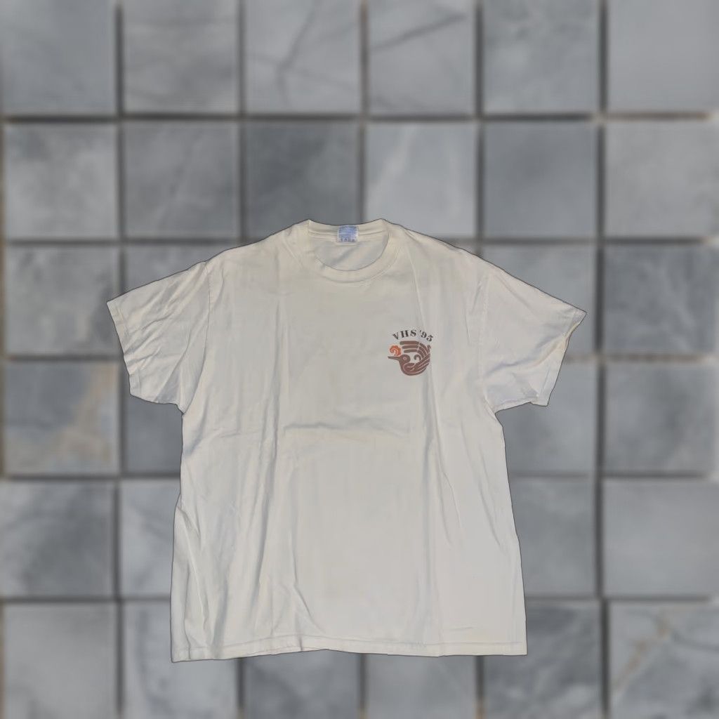 VINTAGE Hanes Beefy-T T-Shirt White XL Mens Mayan Calandra Stitch 90s