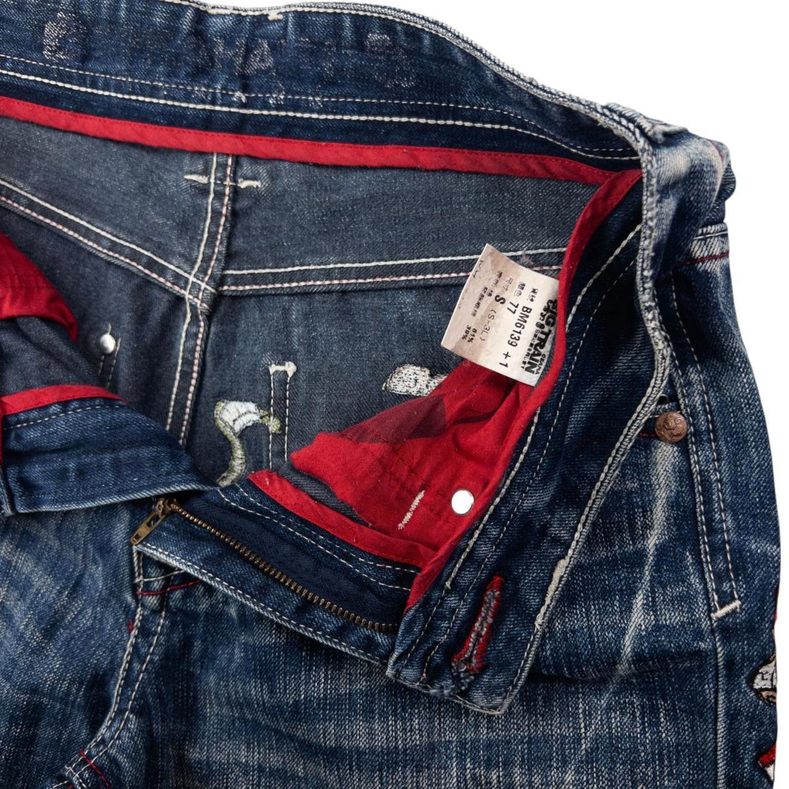 Other Vintage Big Train Embroidered Demon Denim Jeans Size W30 Size US 30 / EU 46 - 5 Thumbnail