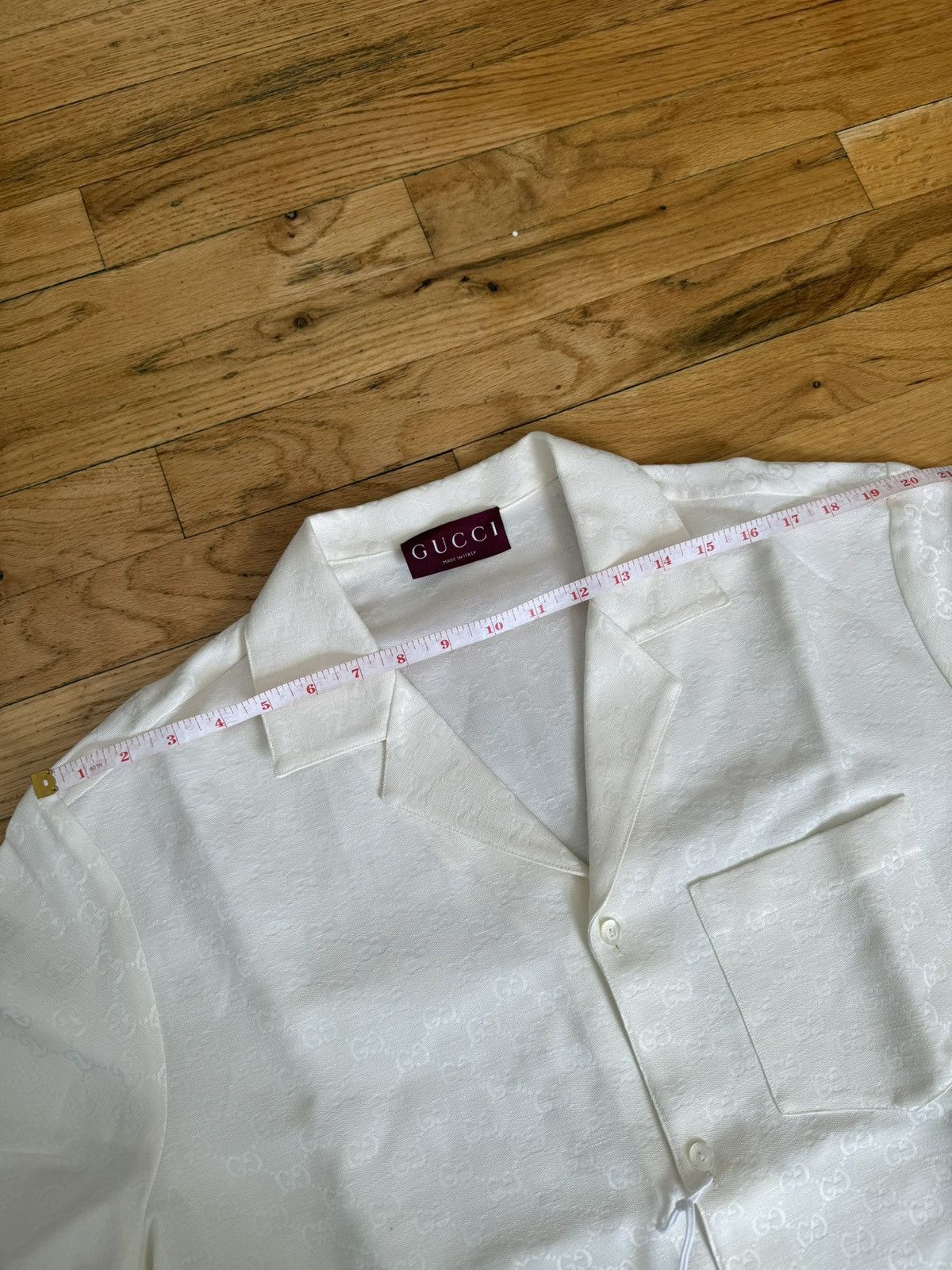Gucci Gucci Linen Blend GG Shirt Size US M / EU 48-50 / 2 - 5 Thumbnail
