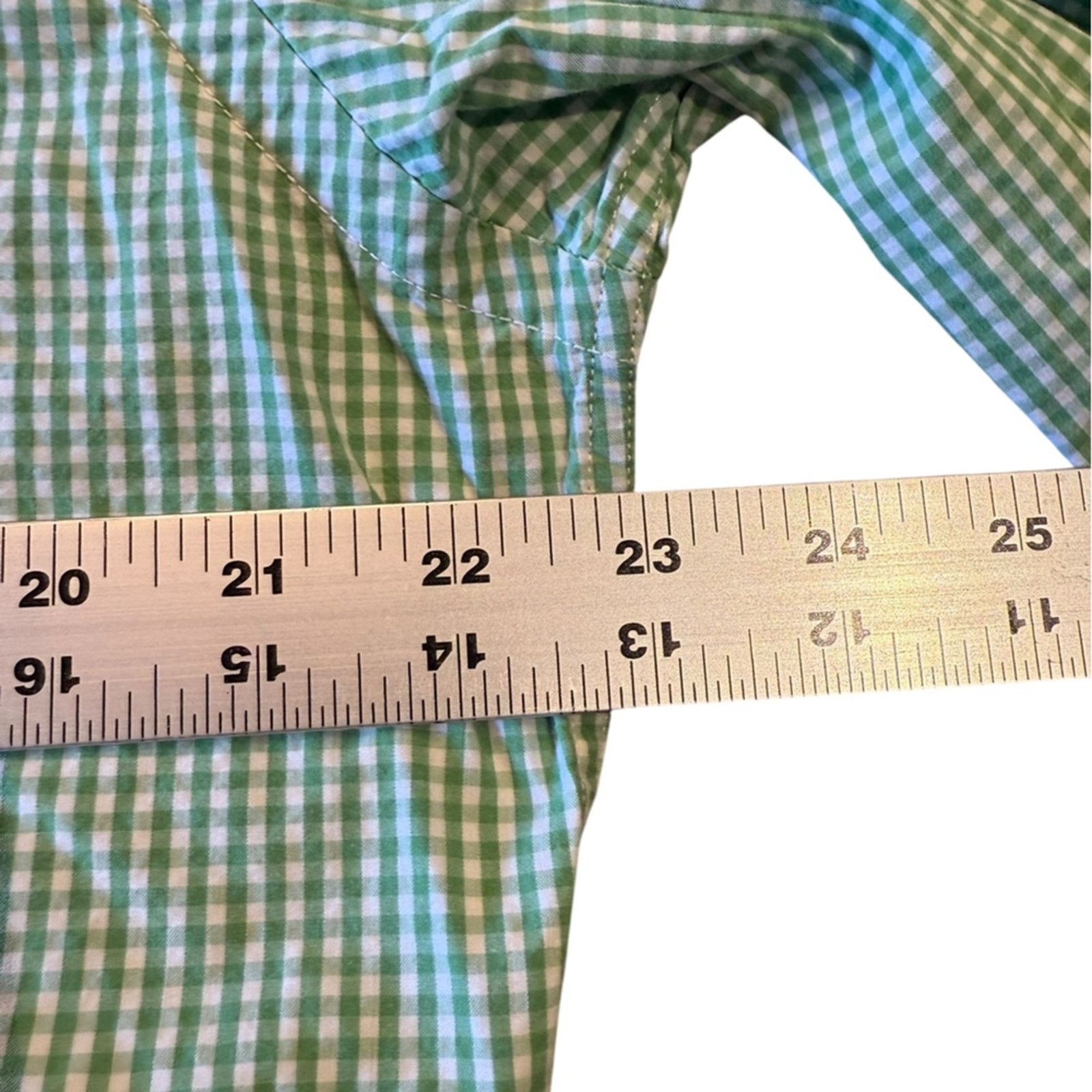American Eagle Outfitters American Eagle Green Gingham Casual Button Down Shirt Large Size US L / EU 52-54 / 3 - 3 Thumbnail