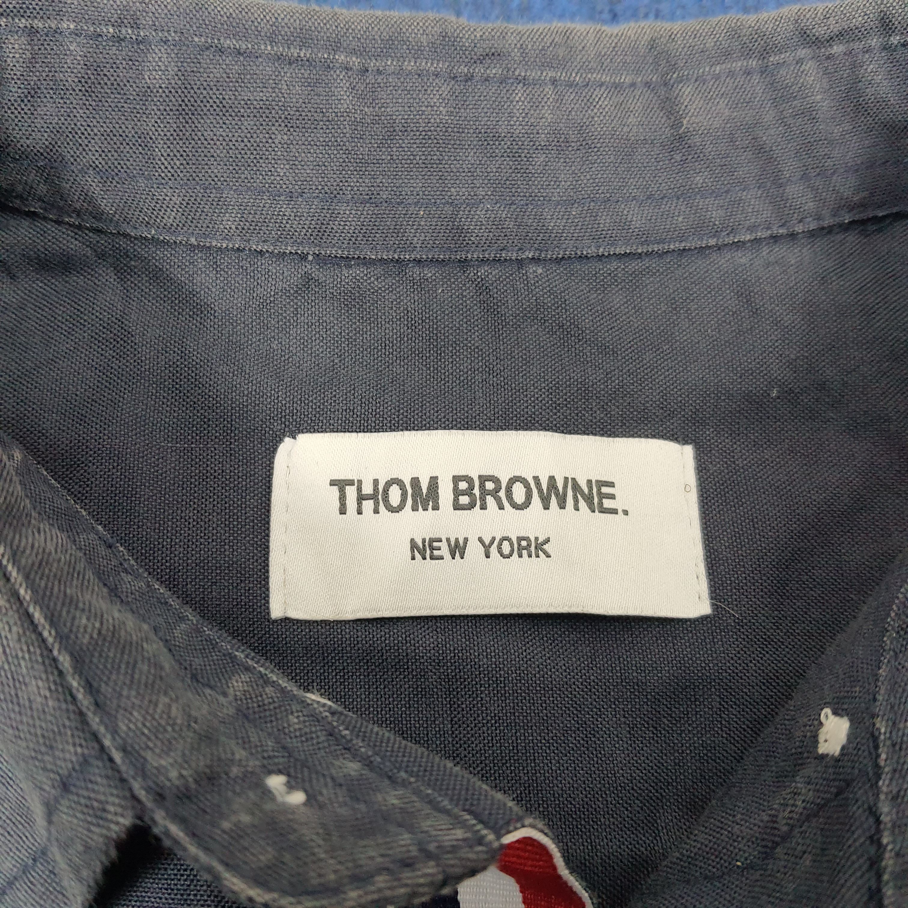 Thom Browne × Vintage Vintage Thom Browne Long Sleeve Button Up Shirt Size US S / EU 44-46 / 1 - 5 Thumbnail