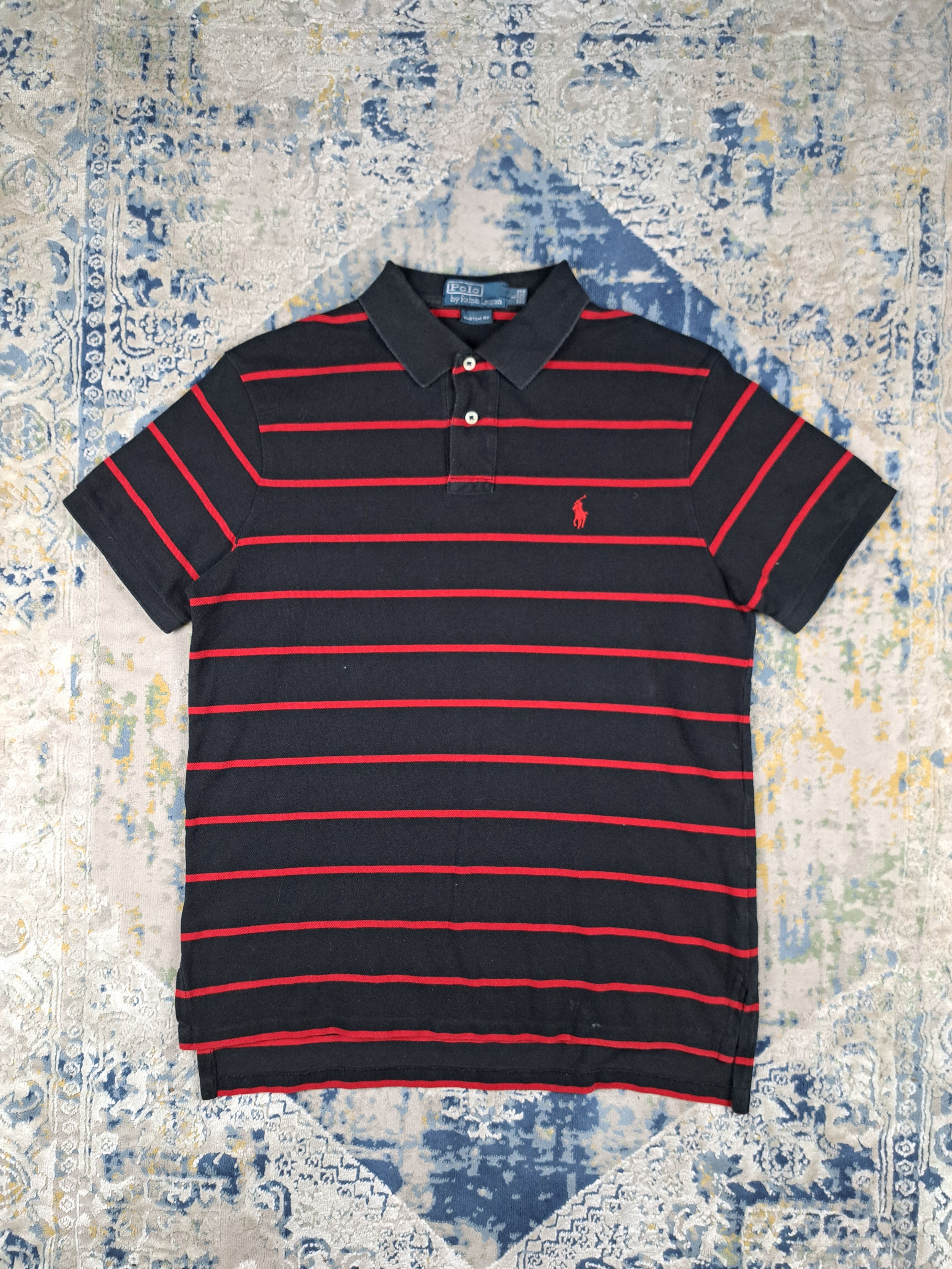 Polo Ralph Lauren Ralph Lauren Short Sleeve Polo Striped Rugby Shirt y2k Size US L / EU 52-54 / 3 - 1 Thumbnail