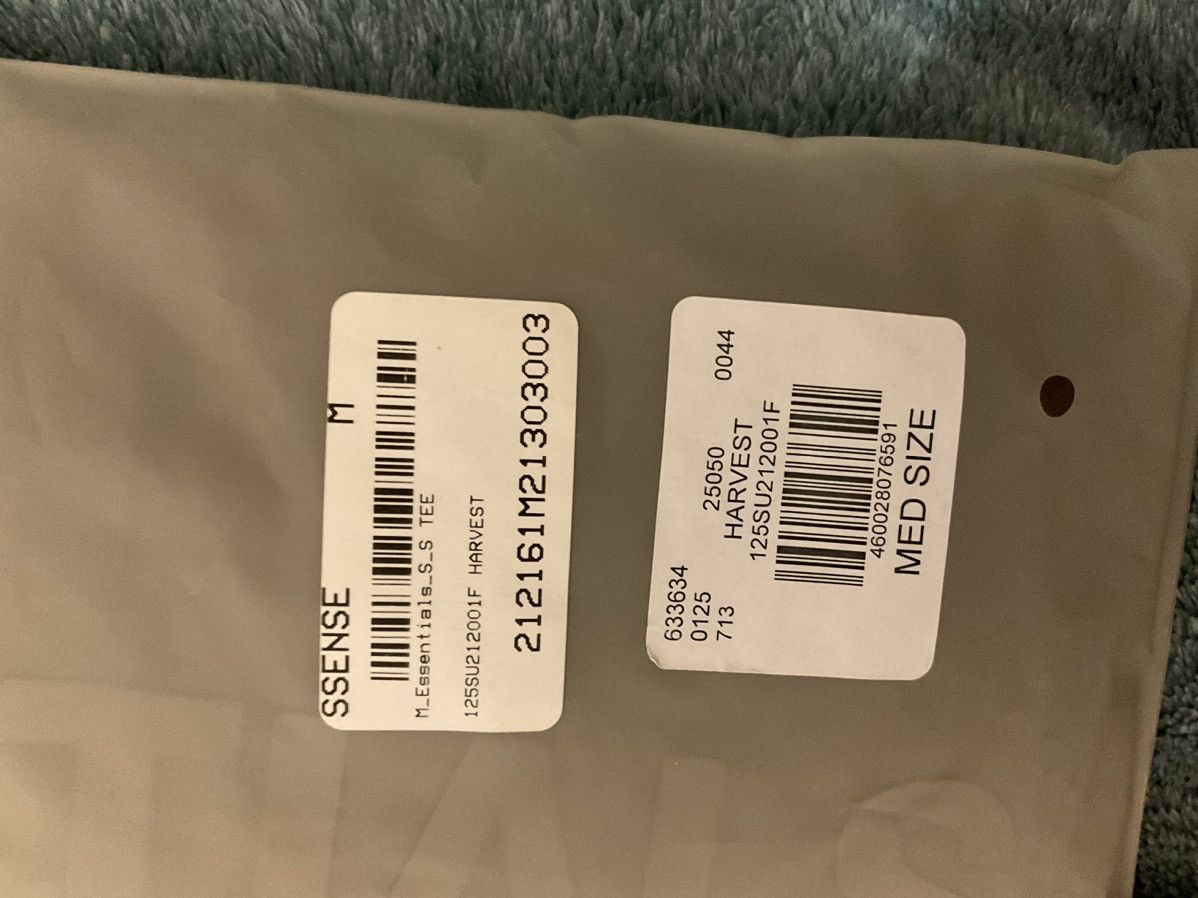 Fear of God Fear of God Essentials Short Sleeve Tee - Size M - Harvest Size US M / EU 48-50 / 2 - 3 Thumbnail