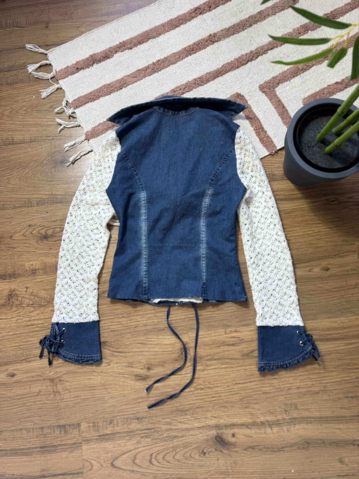 Vintage VINTAGE DENIM KNITTED BLOUSE LONGSLEEVE Size M / US 6-8 / IT 42-44 - 8 Thumbnail