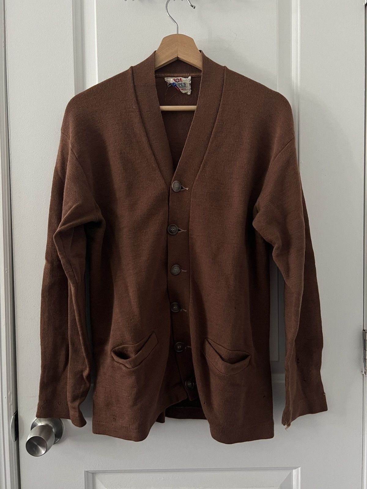 Vintage Vintage 60s Campus 100% Virgin Wool Cardigan Size US XS / EU 42 / 0 - 1 Thumbnail