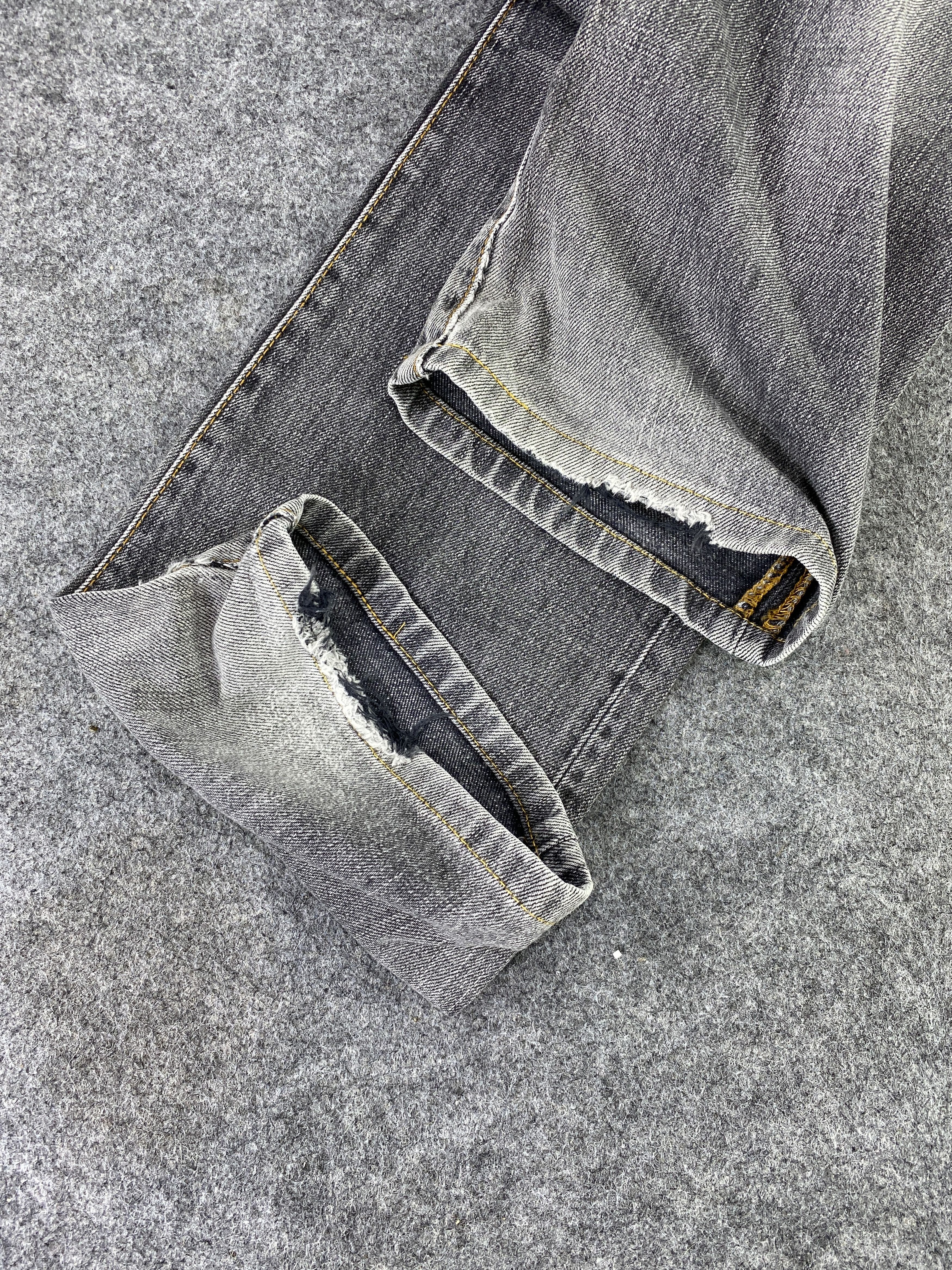 Japanese Brand Japanese Brand Back Number Faded Black Wash Jeans -J1133 Size US 33 - 12 Thumbnail