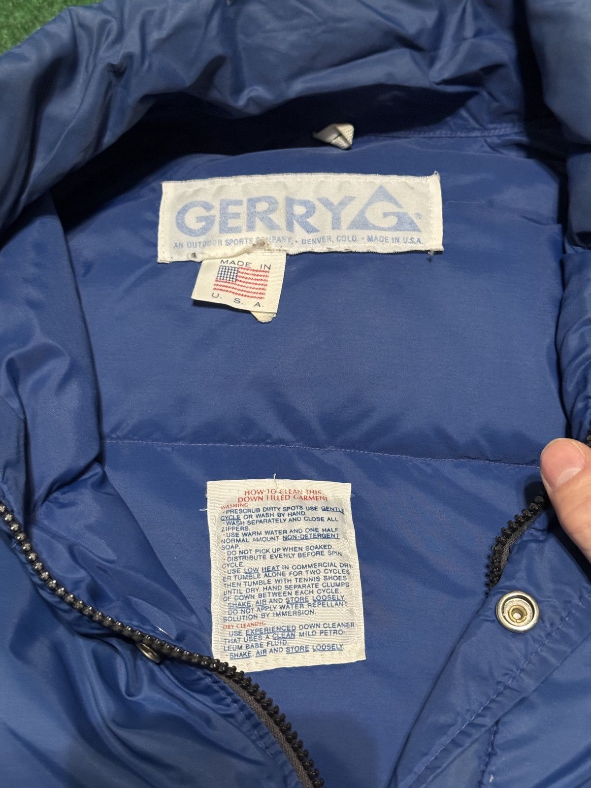 Vintage Vintage Gerry Blue Down Puffer Lightweight Large Jacket Size US L / EU 52-54 / 3 - 2 Thumbnail