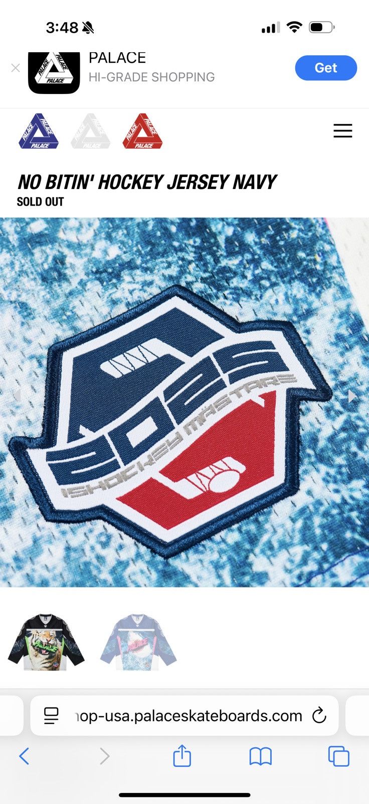 Palace No Bitin’ Hockey Jersey Navy Size US L / EU 52-54 / 3 - 6 Thumbnail