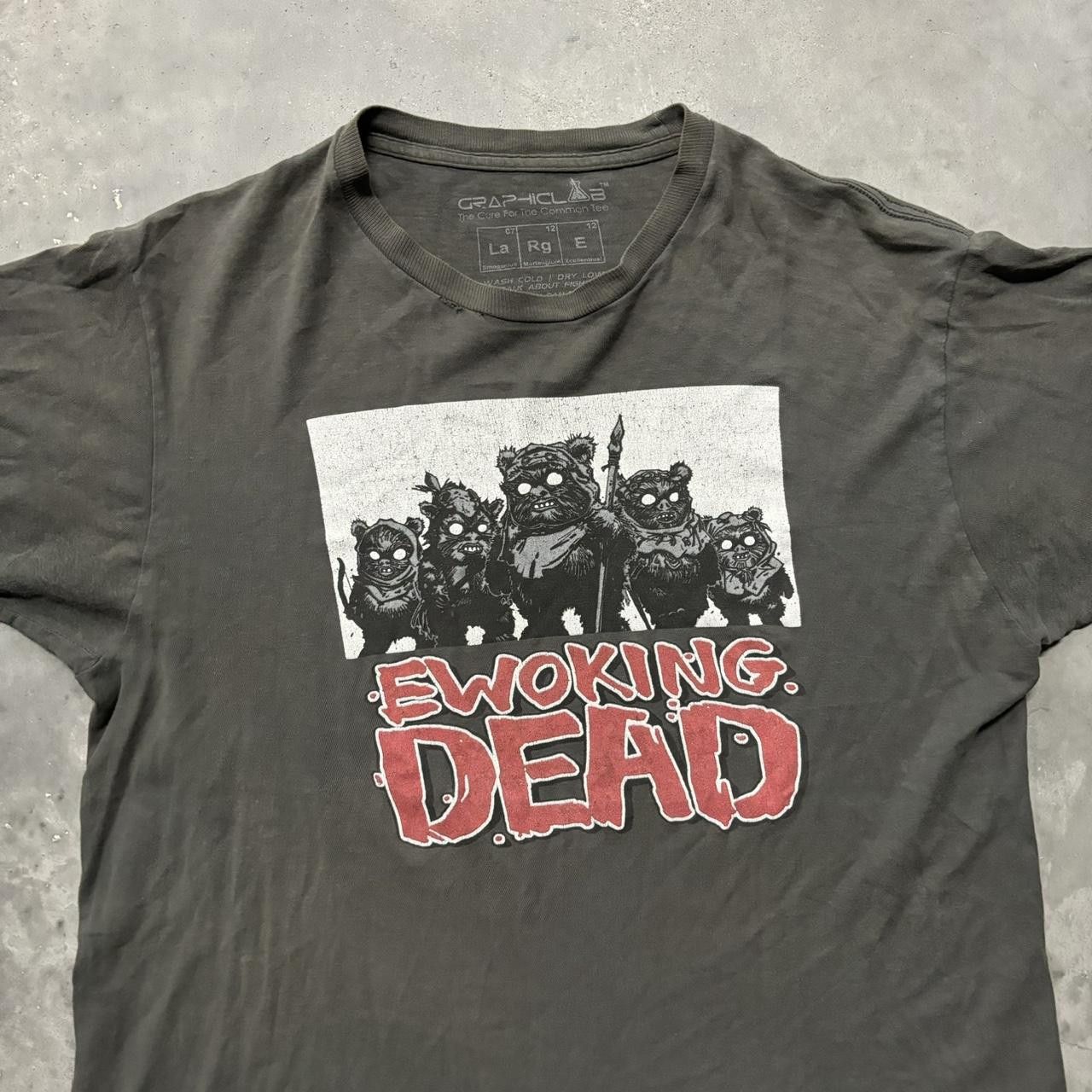 Japanese Brand × Vintage Crazy Vintage Y2K/2000s Grunge Funny Ewoking Dead Horror Parody Graphic Tee! Size US M / EU 48-50 / 2 - 2 Thumbnail
