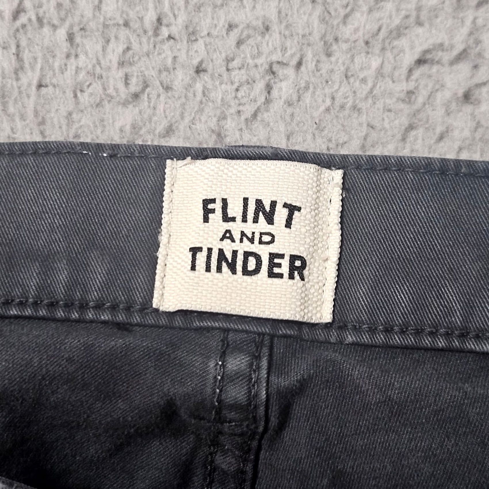 Flint And Tinder Flint and Tinder Pants Mens 31 x 32 Gray Straight Fit Chino Stretch 5 Pocket Size US 31 - 3 Thumbnail