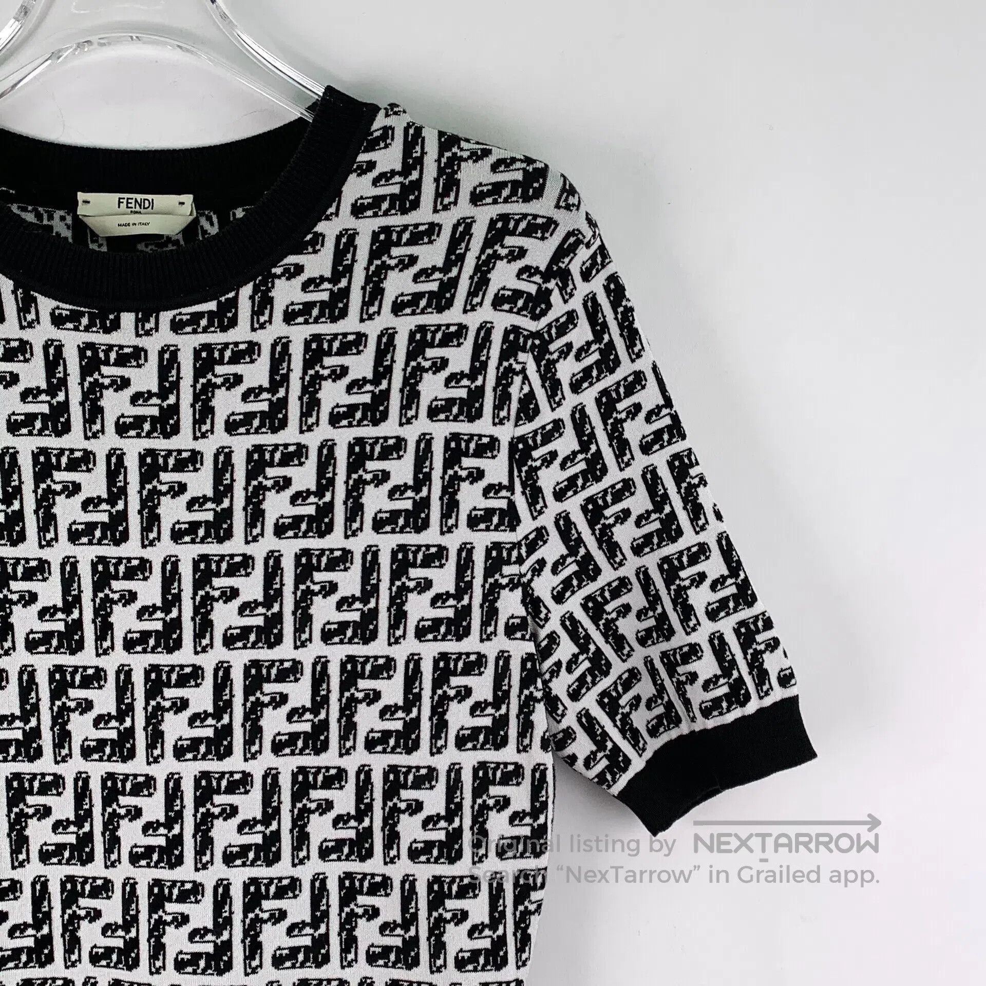 Fendi FENDI Black and white color block double F full print cott Size XS / US 0-2 / IT 36-38 - 3 Thumbnail