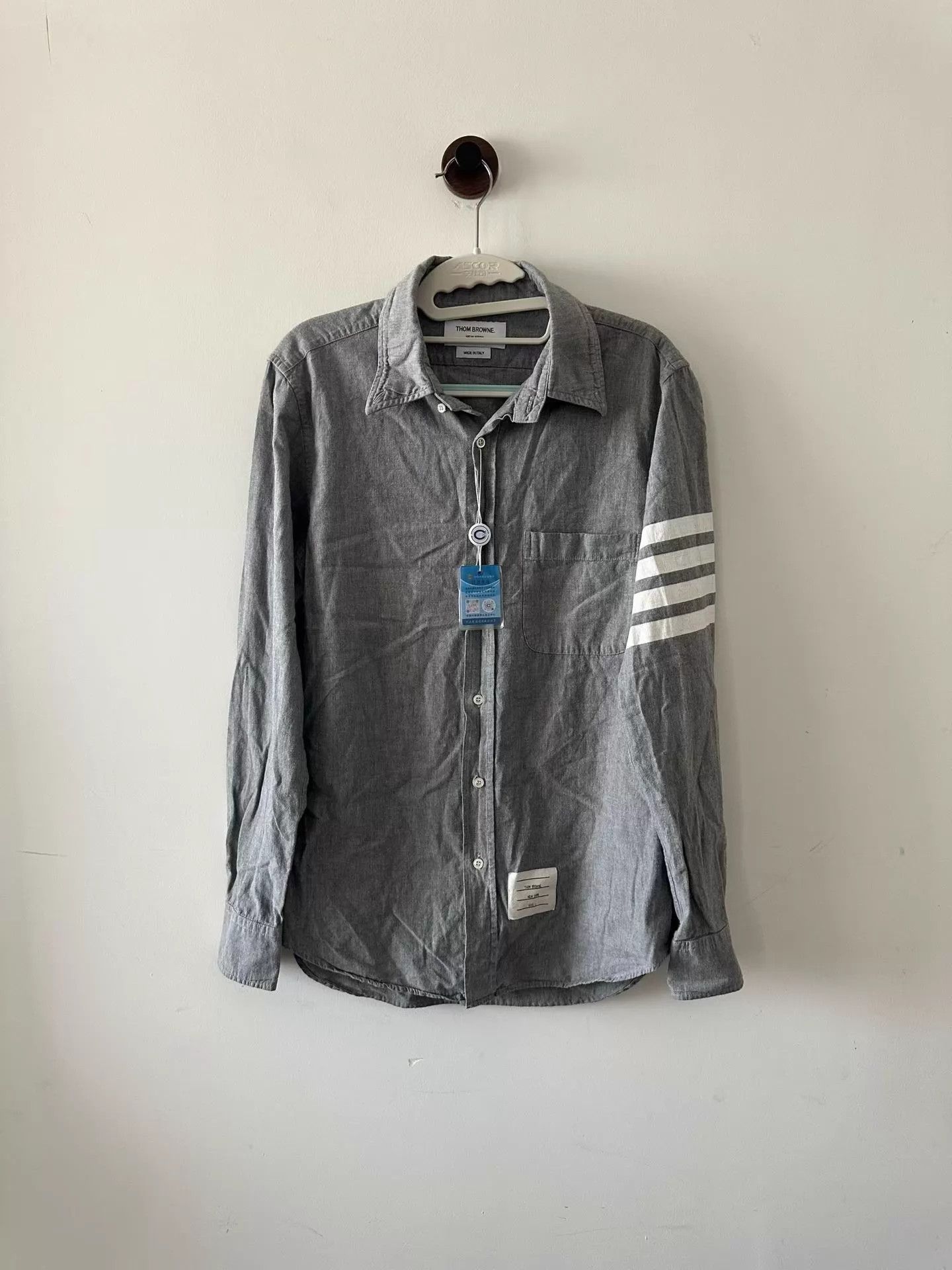 Thom Browne Thom Browne Gray Armband Shirt Size 1 95 New Size US S / EU 44-46 / 1 - 1 Thumbnail