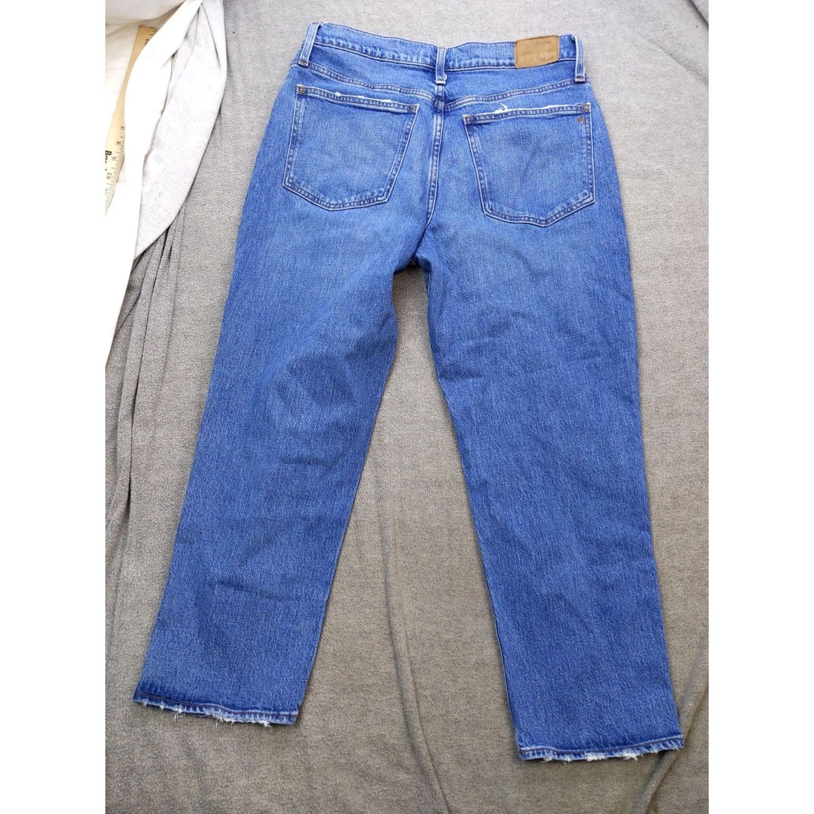 Madewell Madewell Womens 30P Jeans Perfect Vintage Straight High Rise Blue Distressed Size 30" / US 8 / IT 44 - 6 Thumbnail