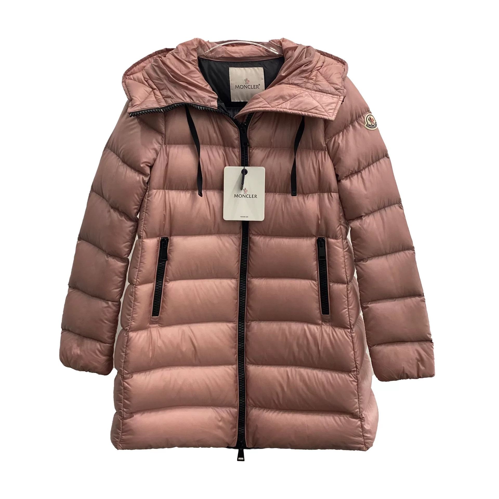 Moncler Moncler Pink Long Hooded Down Jacket Size M / US 6-8 / IT 42-44 - 1 Thumbnail