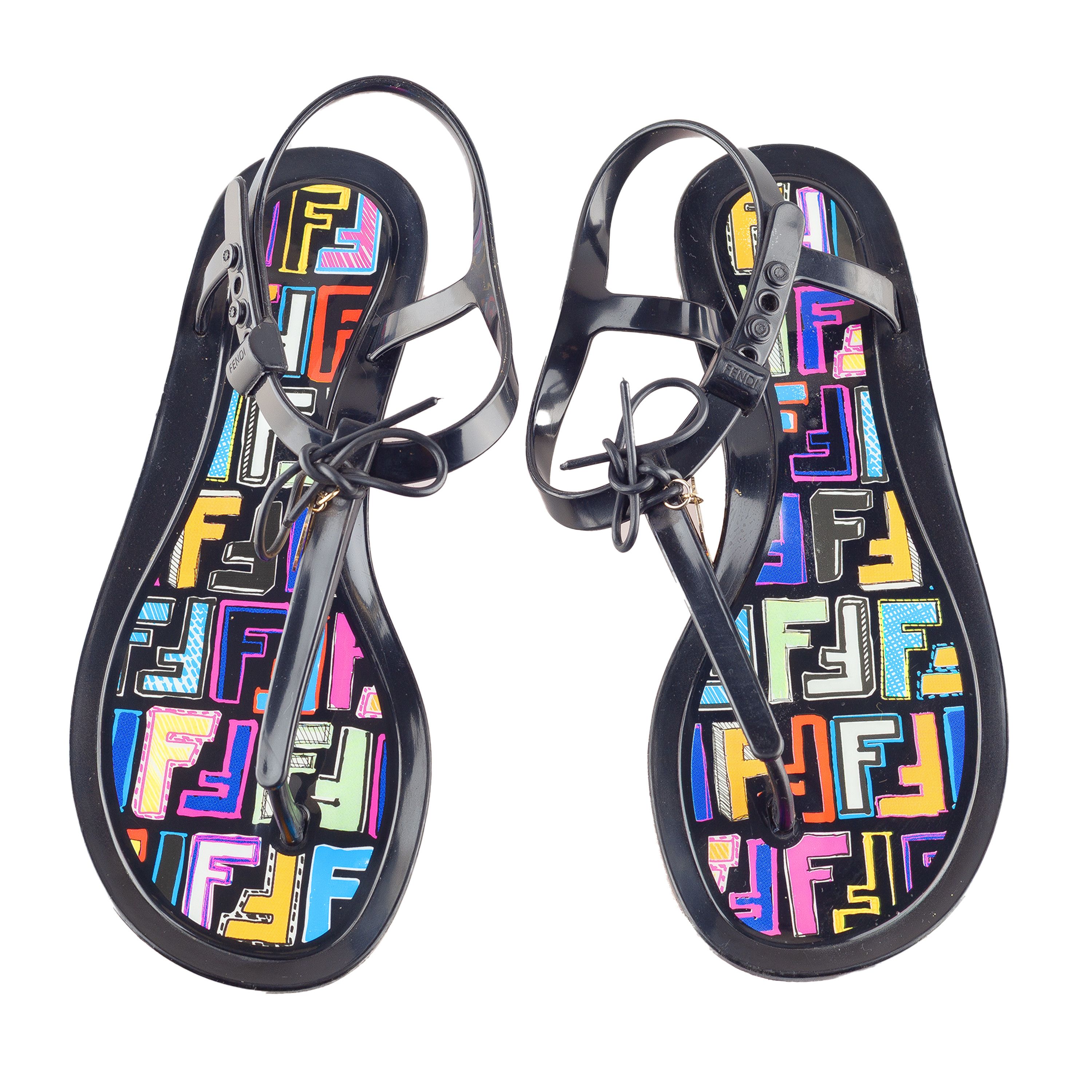 Fendi Fendi Zucca Monogram Vintage Jelly Pink Sandals (38 EU) Size US 7 / IT 37 - 1 Thumbnail