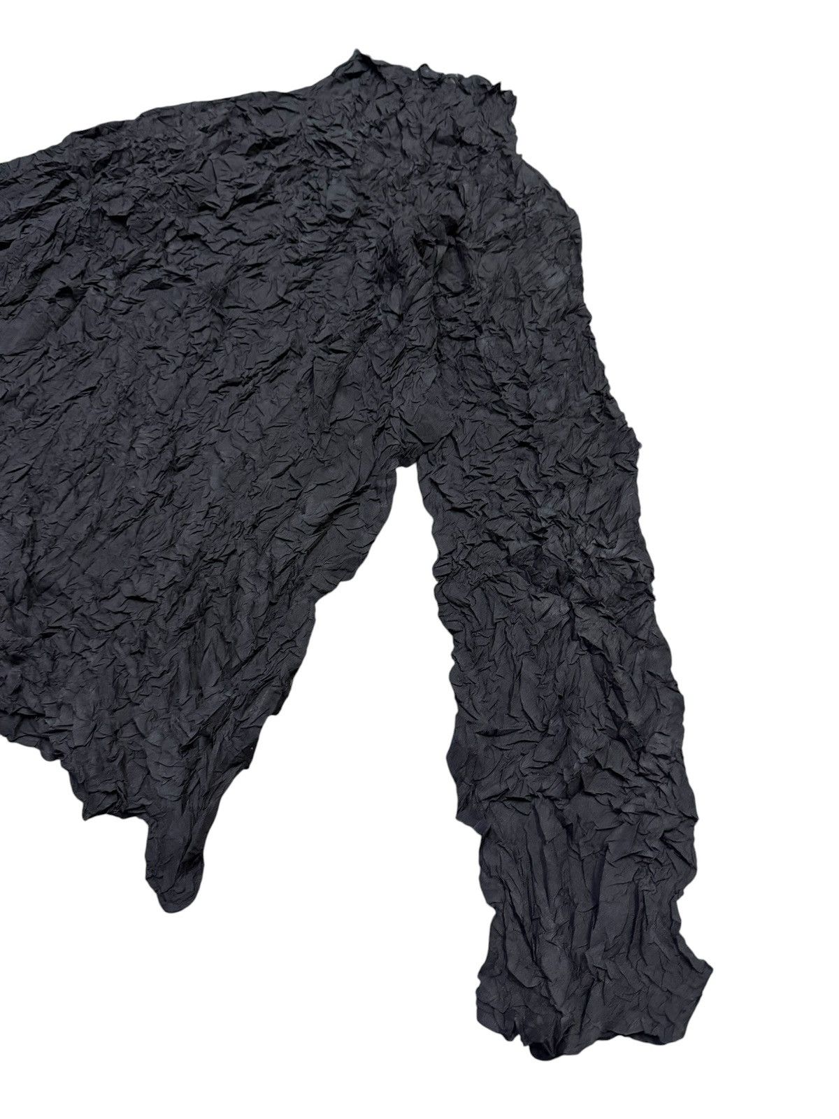 Issey Miyake Vintage 80s Issey Miyake Turtle Neck Crinkle Pleat Long Size US M / EU 48-50 / 2 - 2 Thumbnail