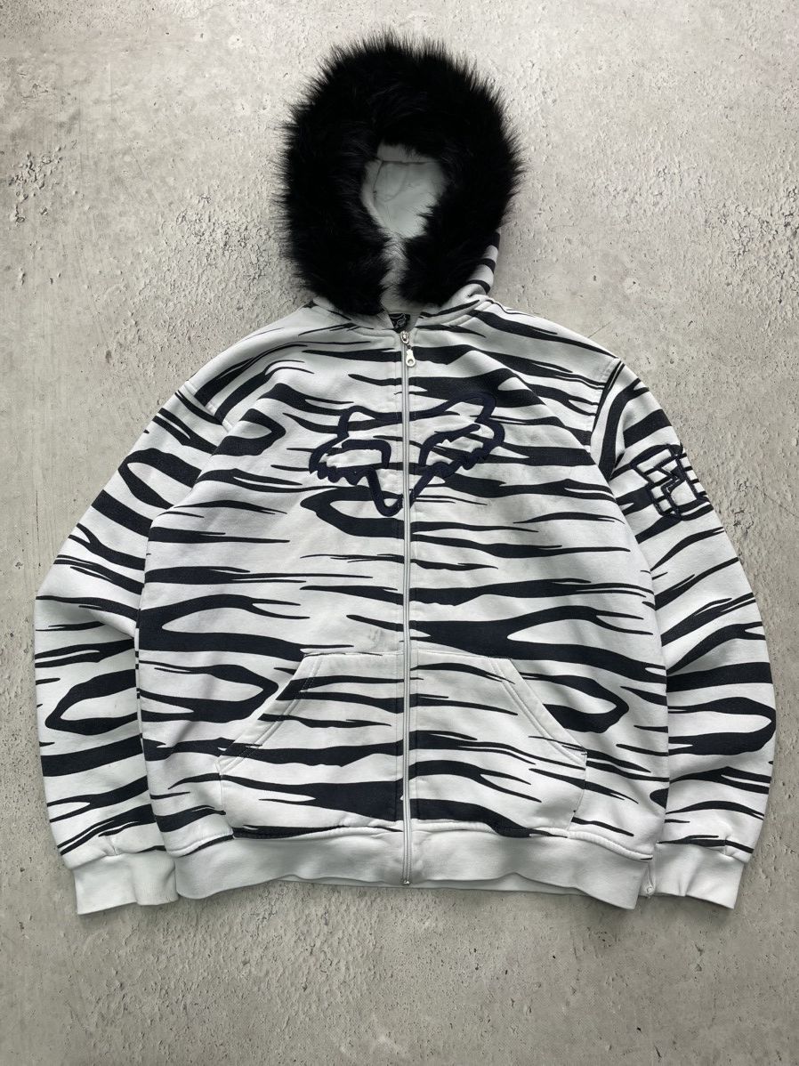 Archive 2000s FOX fur hood 90s opium hoodie if six was nine