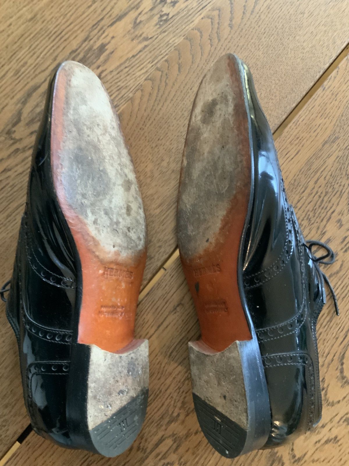 Hermes Derby shoes, black patent leather Size US 9 / EU 42 - 5 Thumbnail
