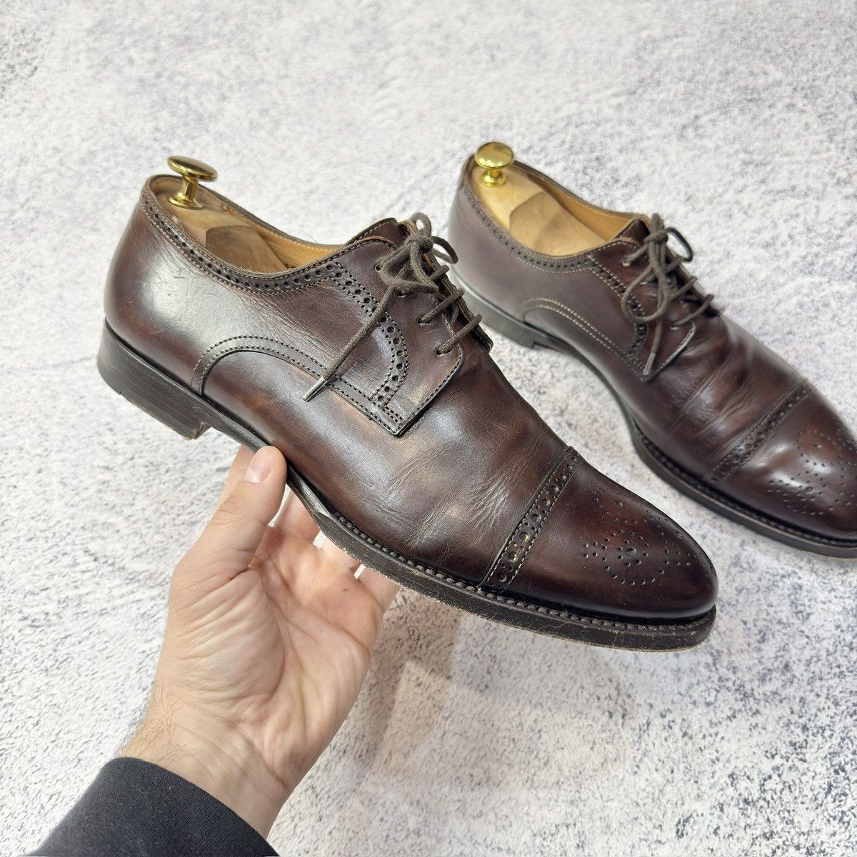 Antonio Maurizi × Handmade Antonio Maurizi Mens Derby Brogues Blake Rapid US9 UK8 EU42 Size US 9 / EU 42 - 5 Thumbnail