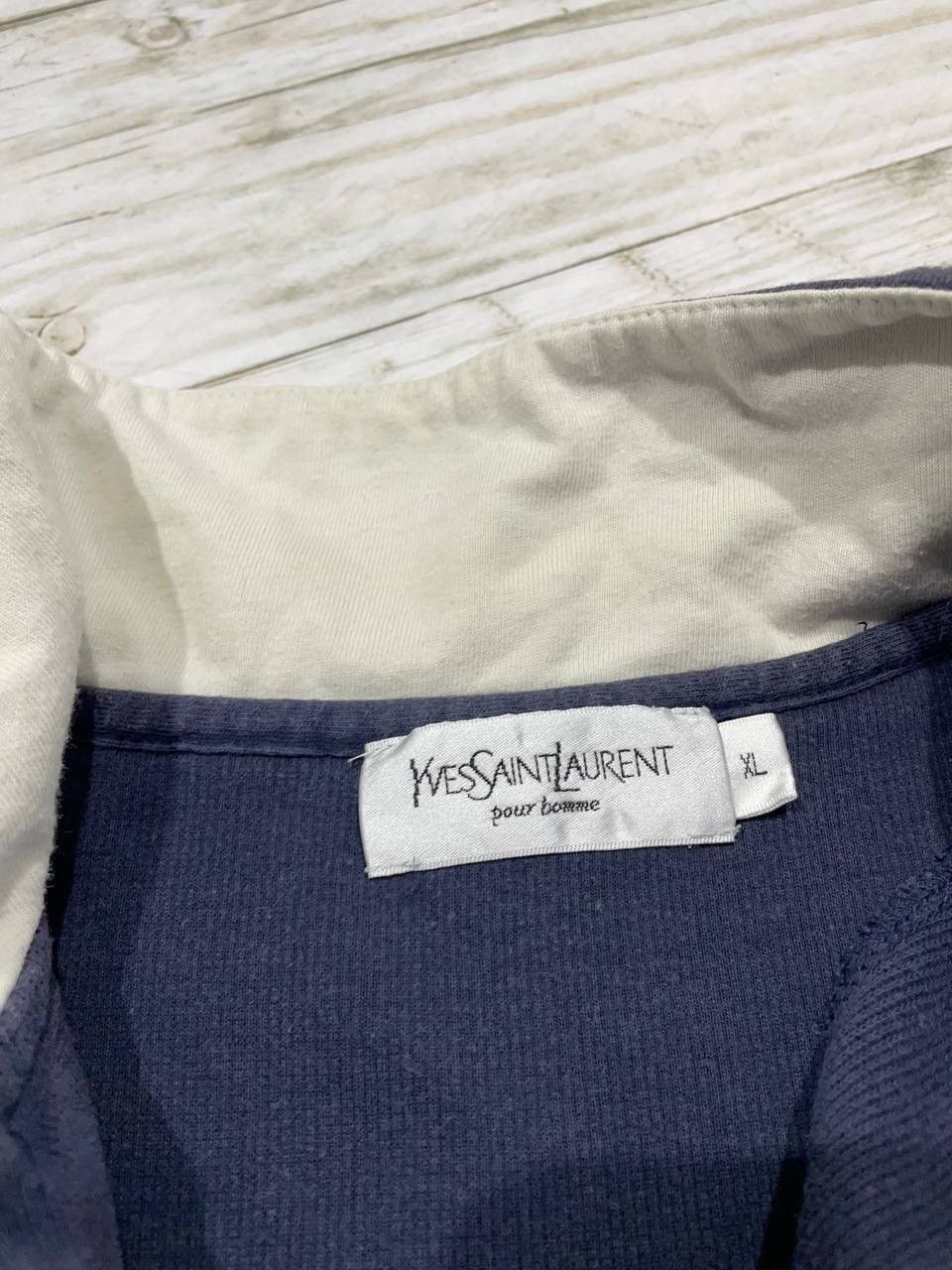 Yves Saint Laurent Yves Saint Laurent Sweatshirt Zip Up Jacket YSL 90s Big Logo Size US XL / EU 56 / 4 - 7 Thumbnail