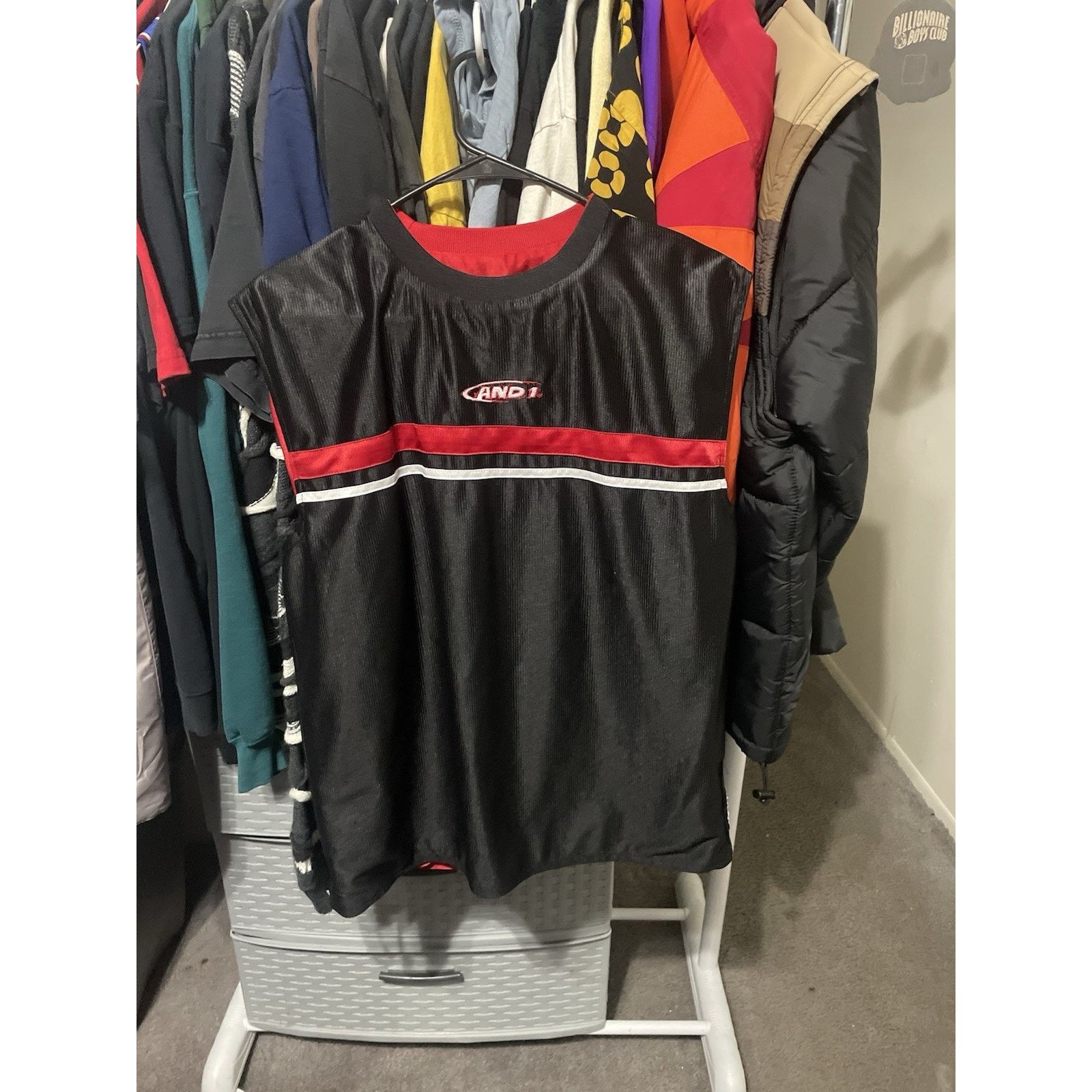 Awake NY Size M- VTG And1 Basketball Jersey Red Black Reversible Mens Size US M / EU 48-50 / 2 - 1 Thumbnail