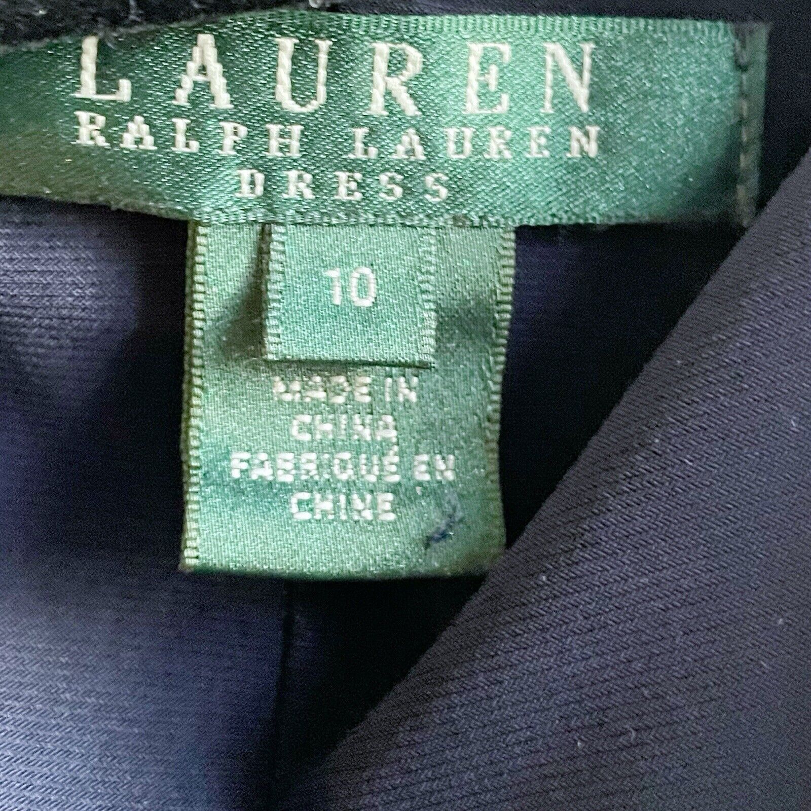 Lauren Ralph Lauren Lauren Ralph Lauren Dress Womens 10 Navy Blue Lace Sequin Size L / US 10 / IT 46 - 2 Thumbnail