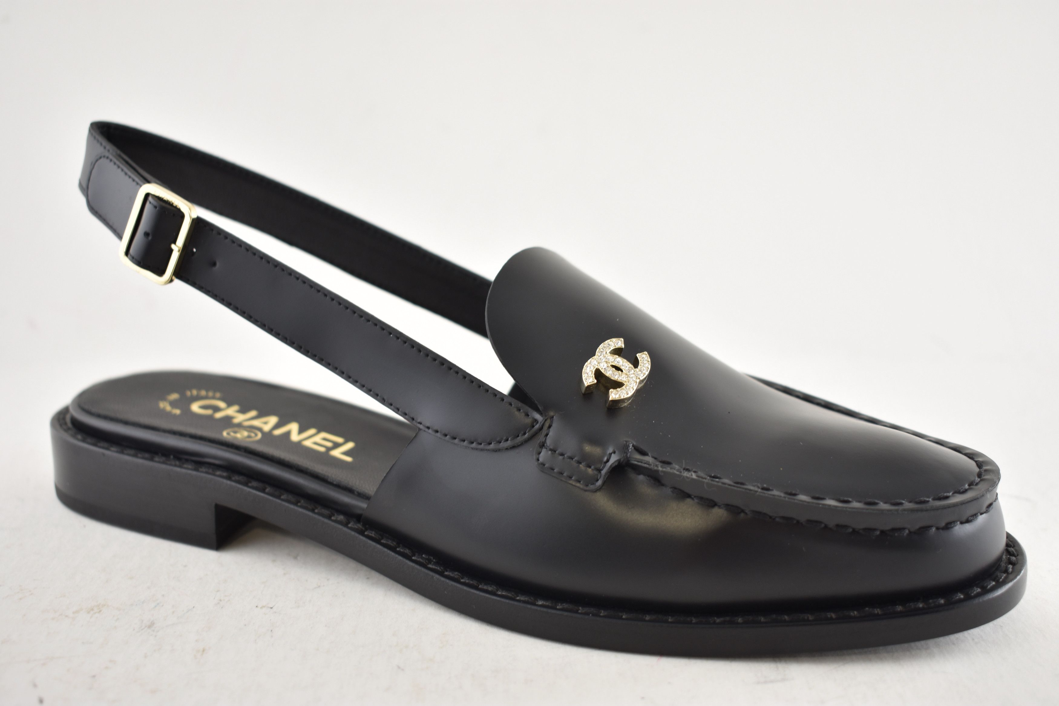 CHANEL バレリーナ　37.5 Black 美品✴︎ CHANEL シャネル バレエシューズ フラット ココマーク #37.5 黒