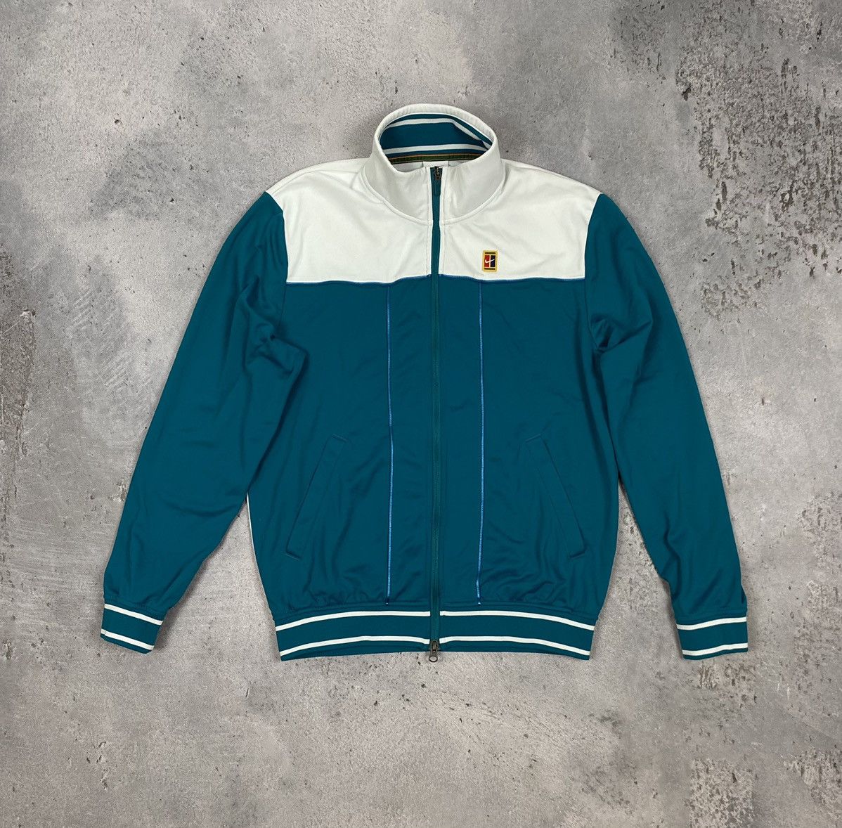 Nike Nike Court Men's Tennis Jacket Bright Spruce / White Size US S / EU 44-46 / 1 - 2 Thumbnail