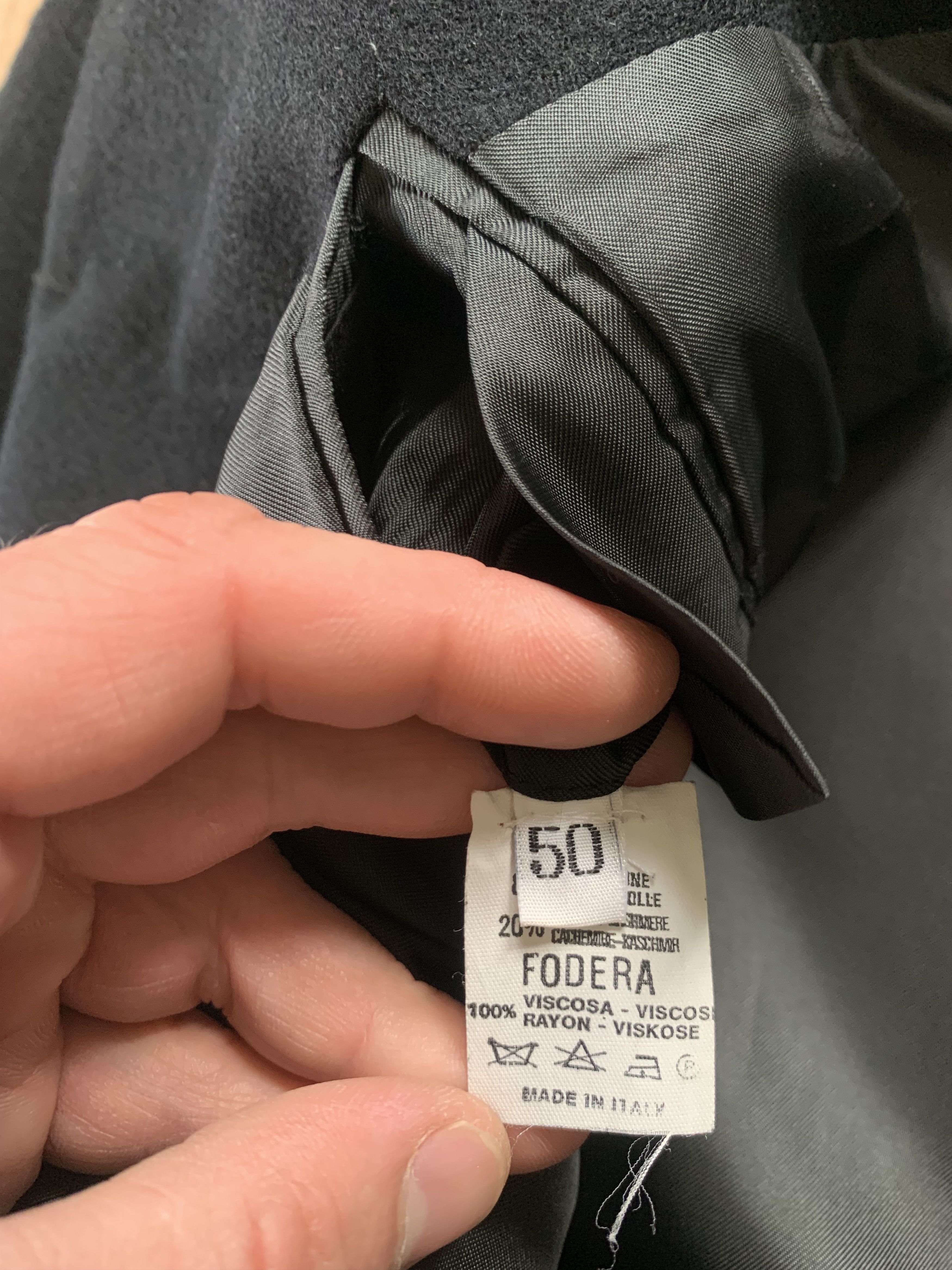 Other Mens Max Mara Vintage Cashmere Wool Black Coat Size US L / EU 52-54 / 3 - 8 Thumbnail