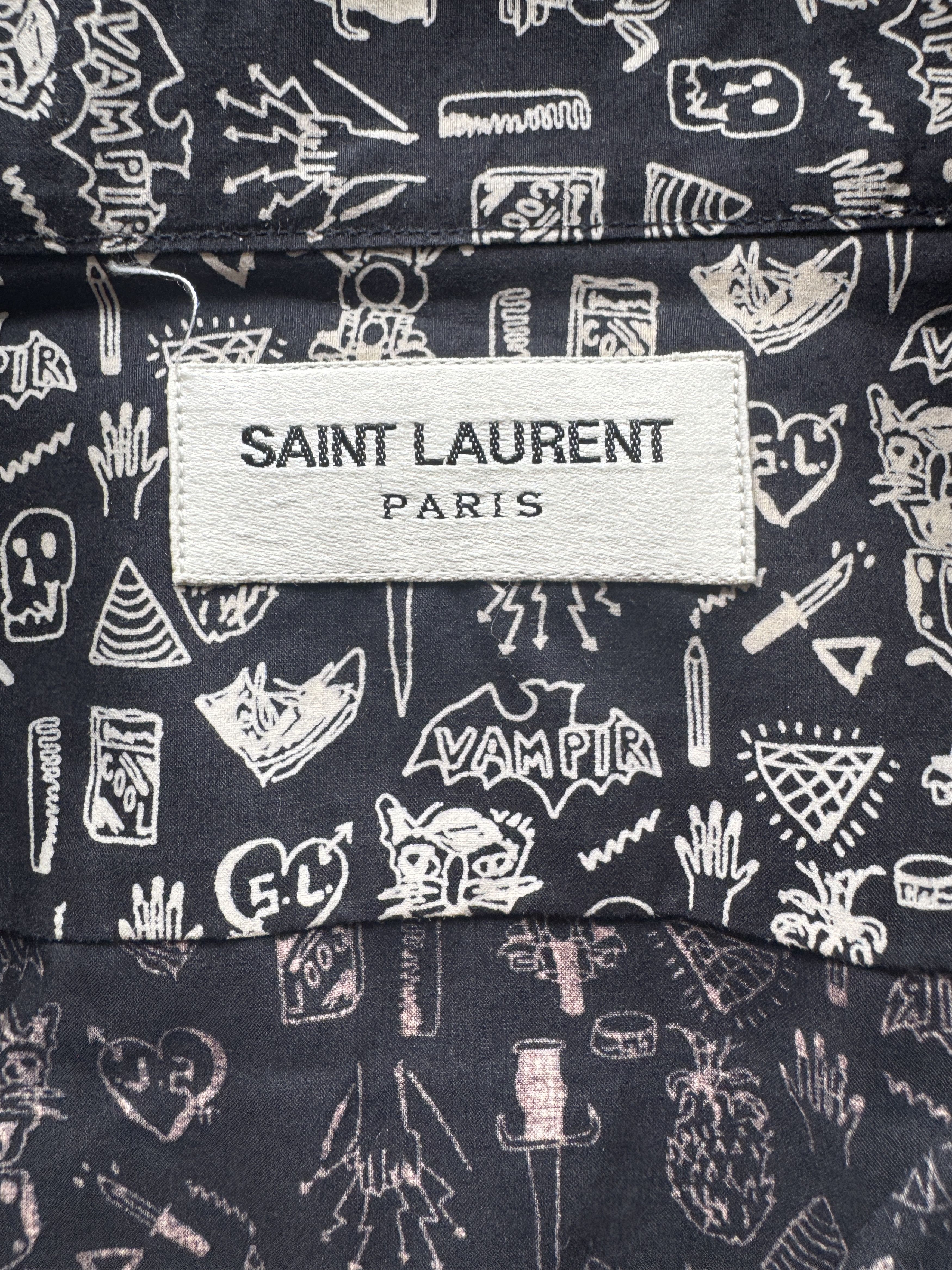 Saint Laurent Paris Hunx & Punx Doodle Button-Up Shirt Size US L / EU 52-54 / 3 - 11 Thumbnail
