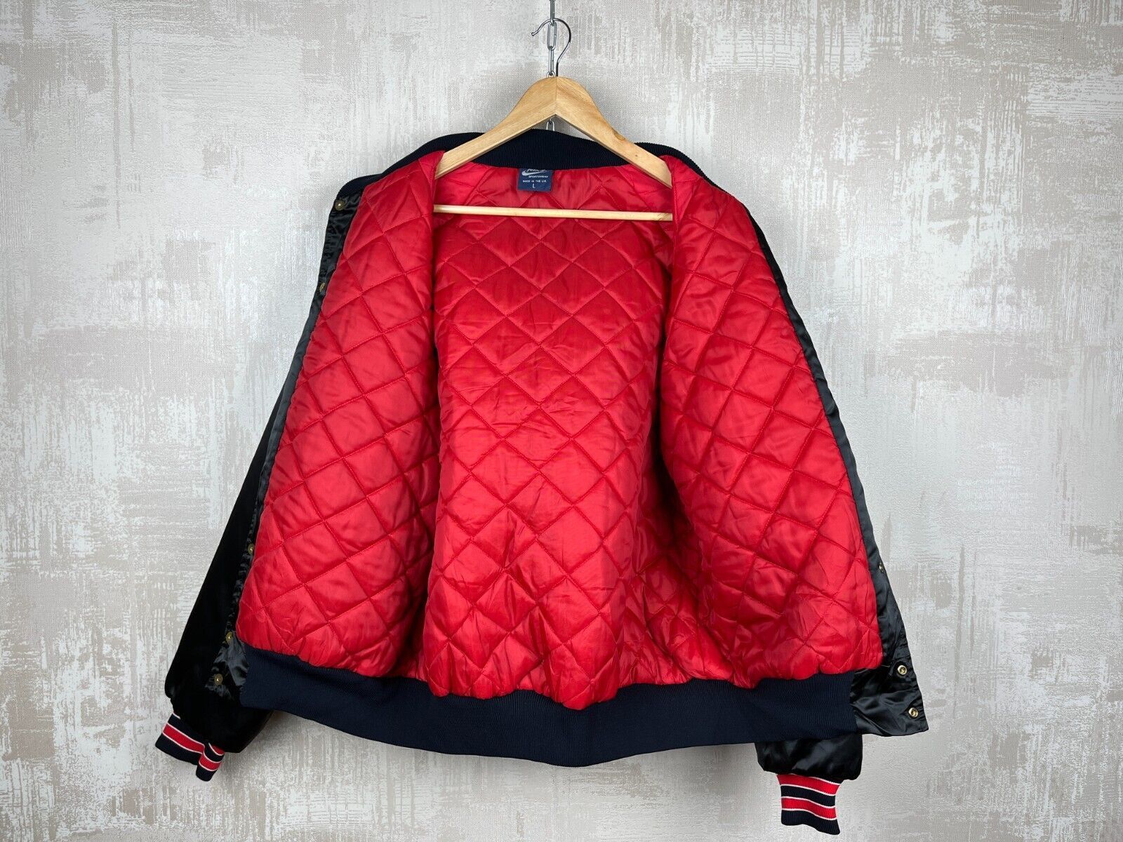 Nike 80's NIKE Vintage Satin Bomber Jacket Snap Button Size US L / EU 52-54 / 3 - 14 Thumbnail