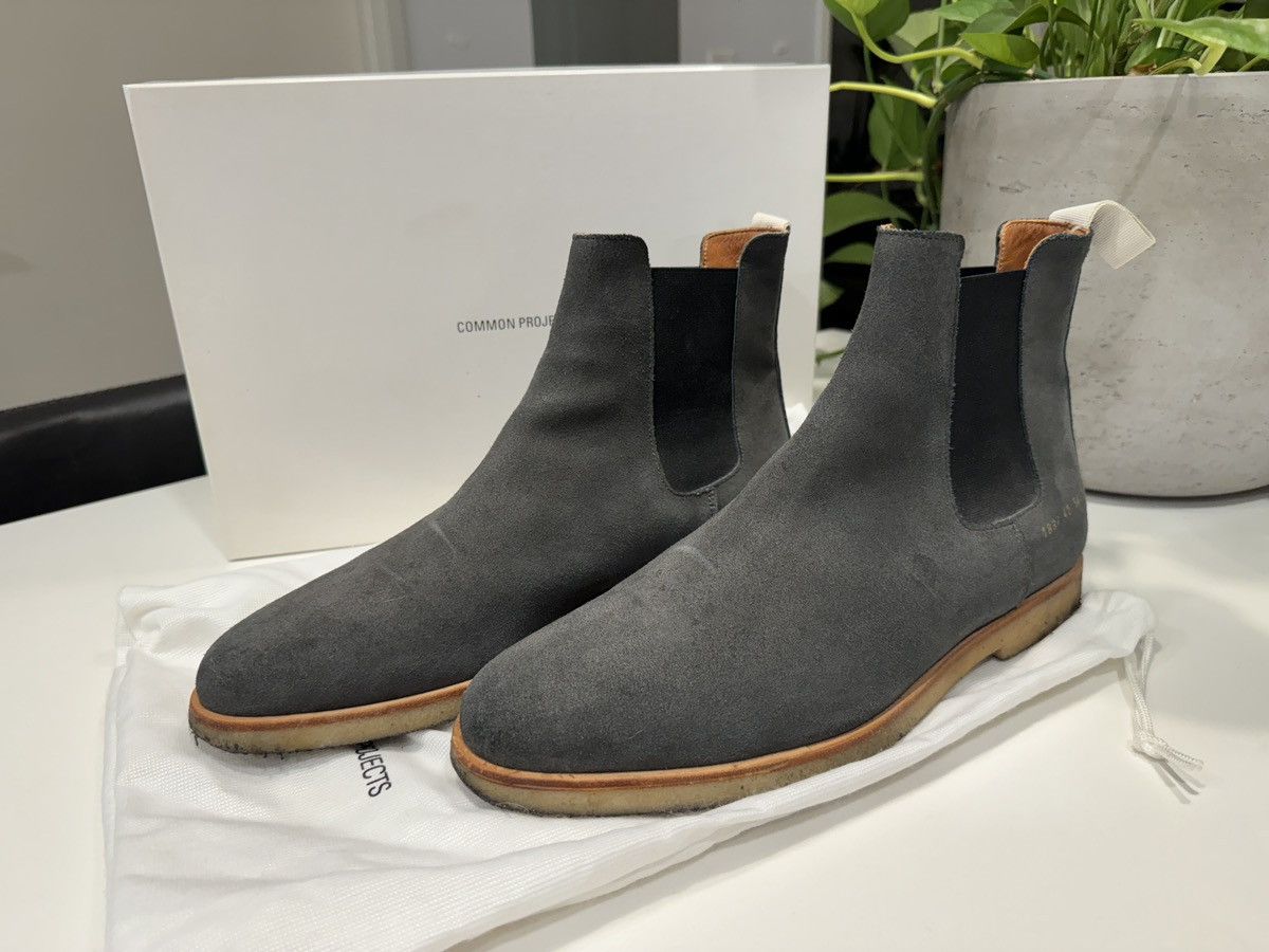 Common projects chelsea boots warm grey online