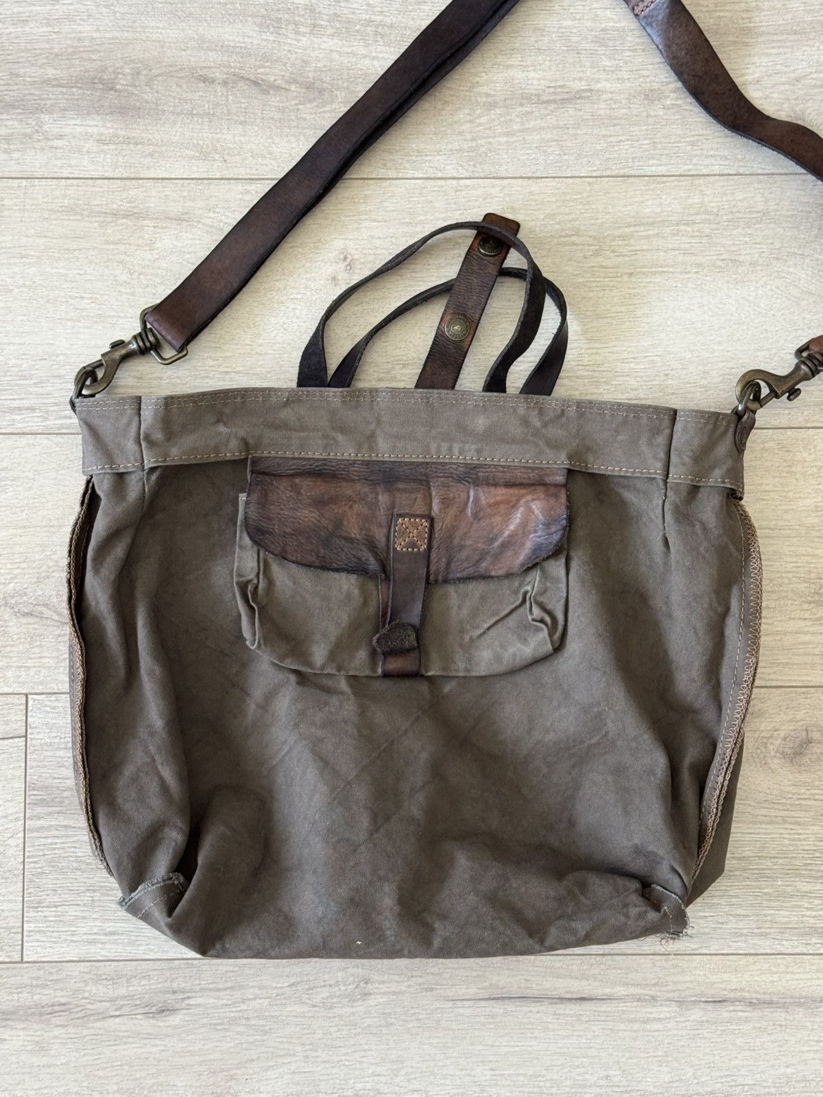 Other Vintage Campomaggi Crossbody ShoulderTote Bag Canvas Leather Size ONE SIZE - 18 Thumbnail