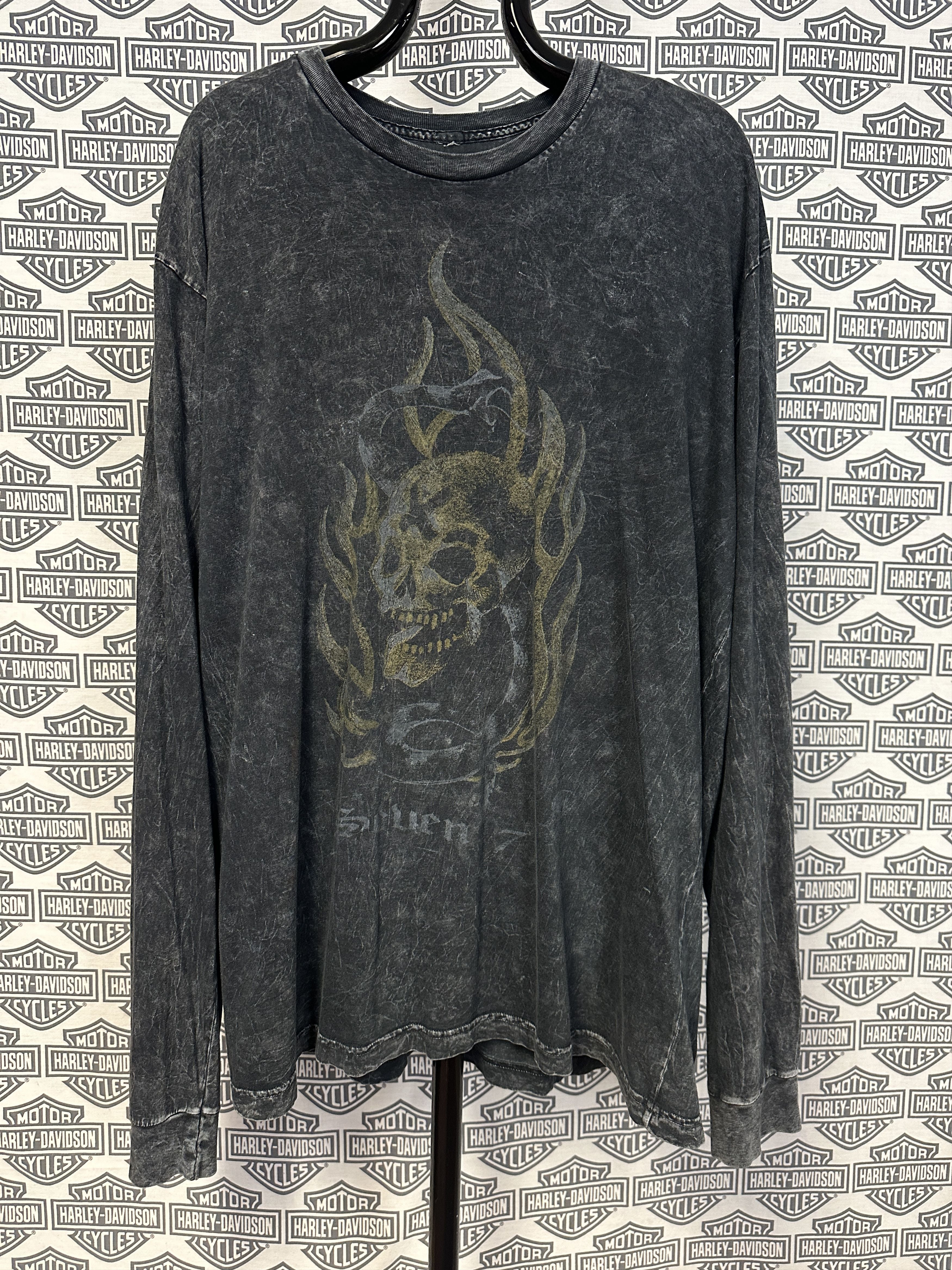 Seven 7 Y2K Cyber Goth Seven 7 Skull Long Sleeve Shirt XXL Size US XXL / EU 58 / 5 - 1 Thumbnail